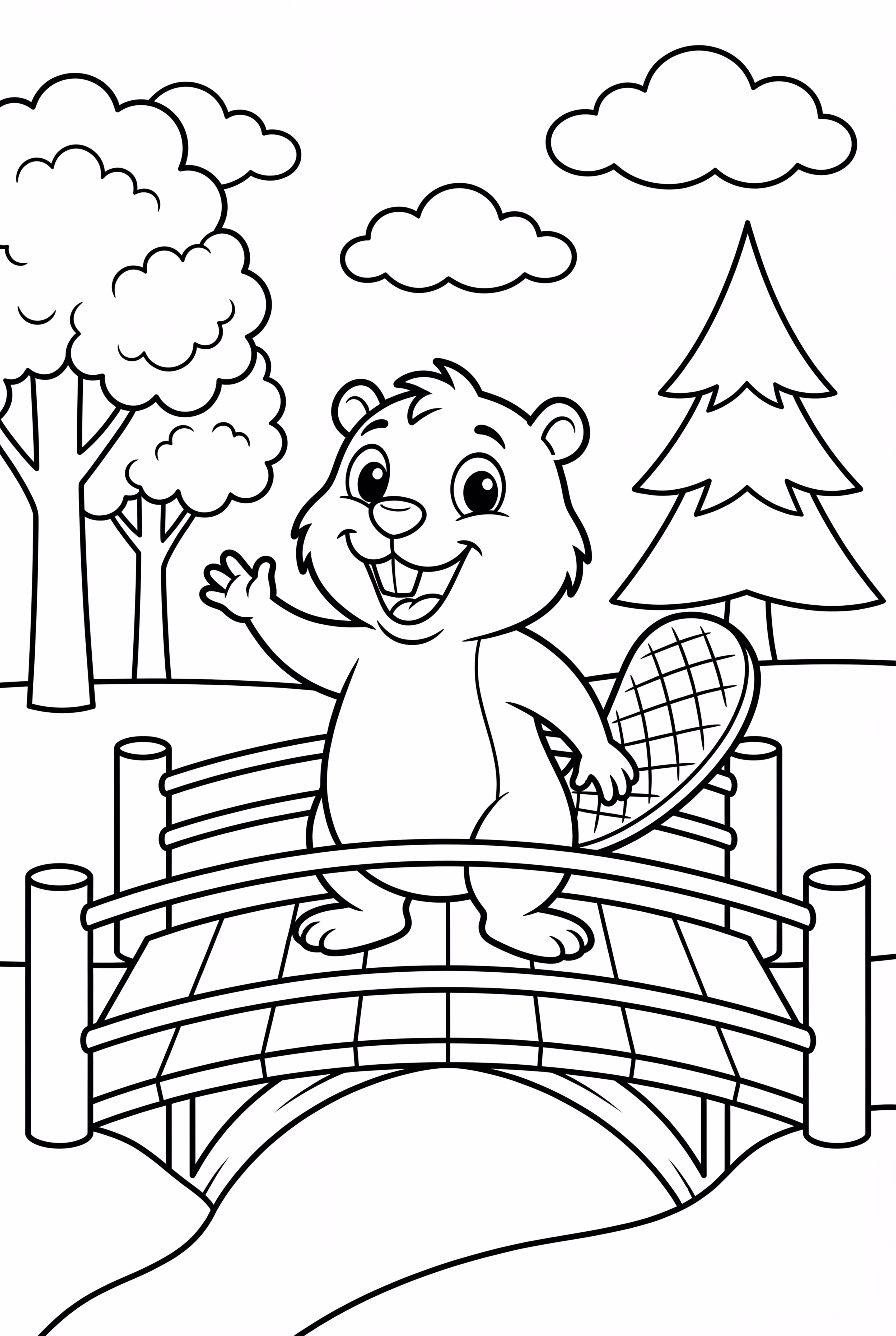 どうぶつの森の橋の上のビーバー、C.J.