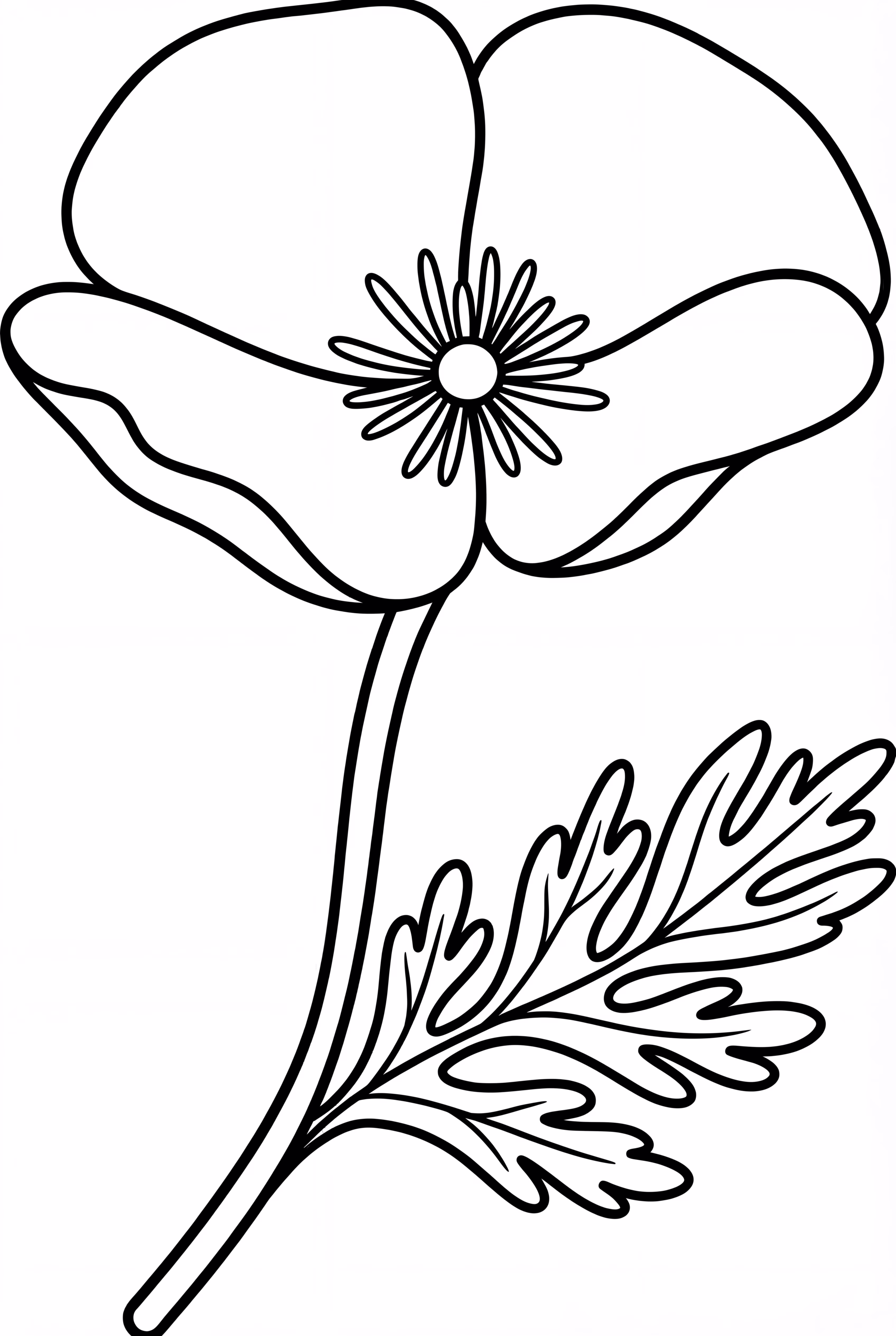 Umriss Kalifornischer Mohn