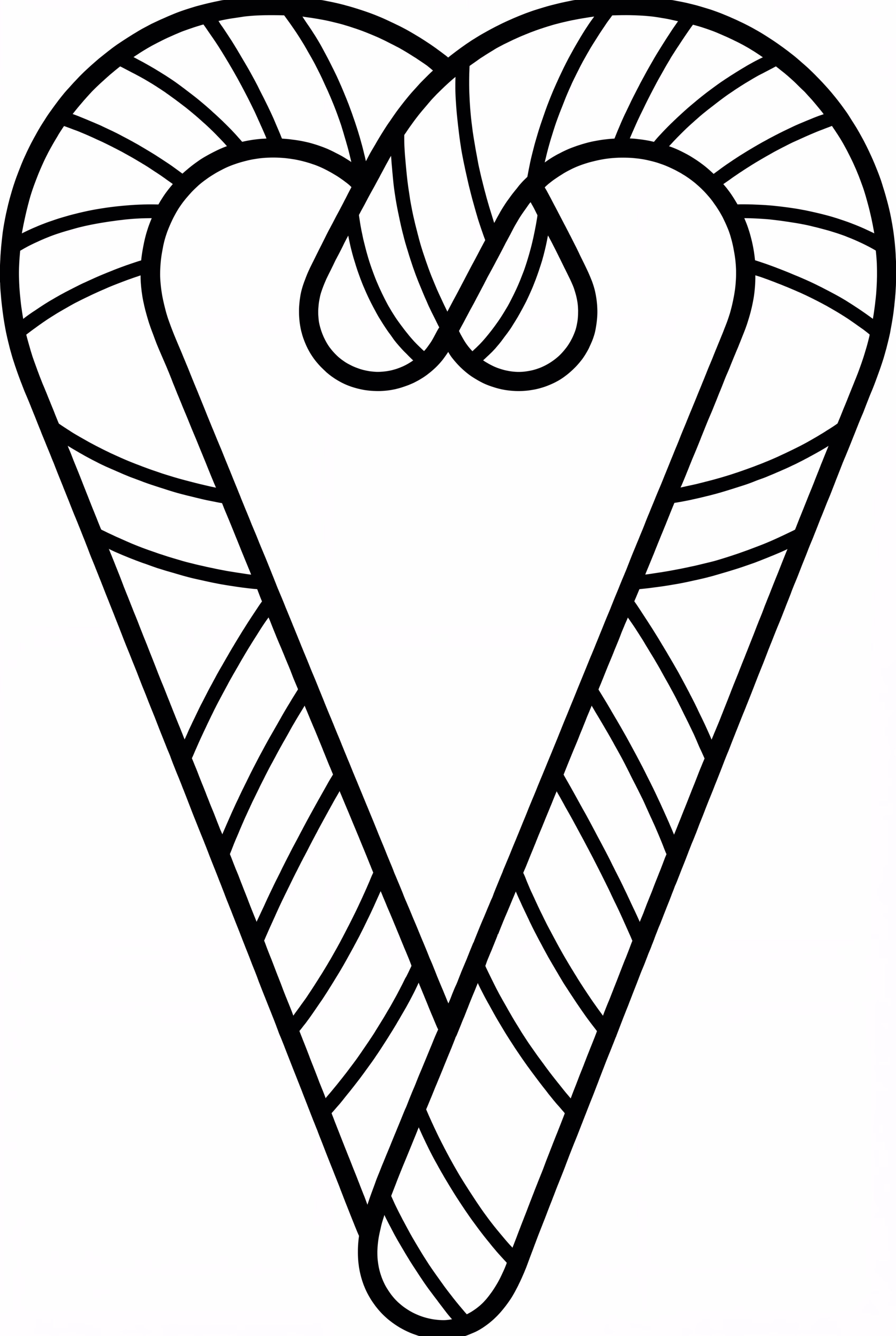 사탕 지팡이 하트 모양