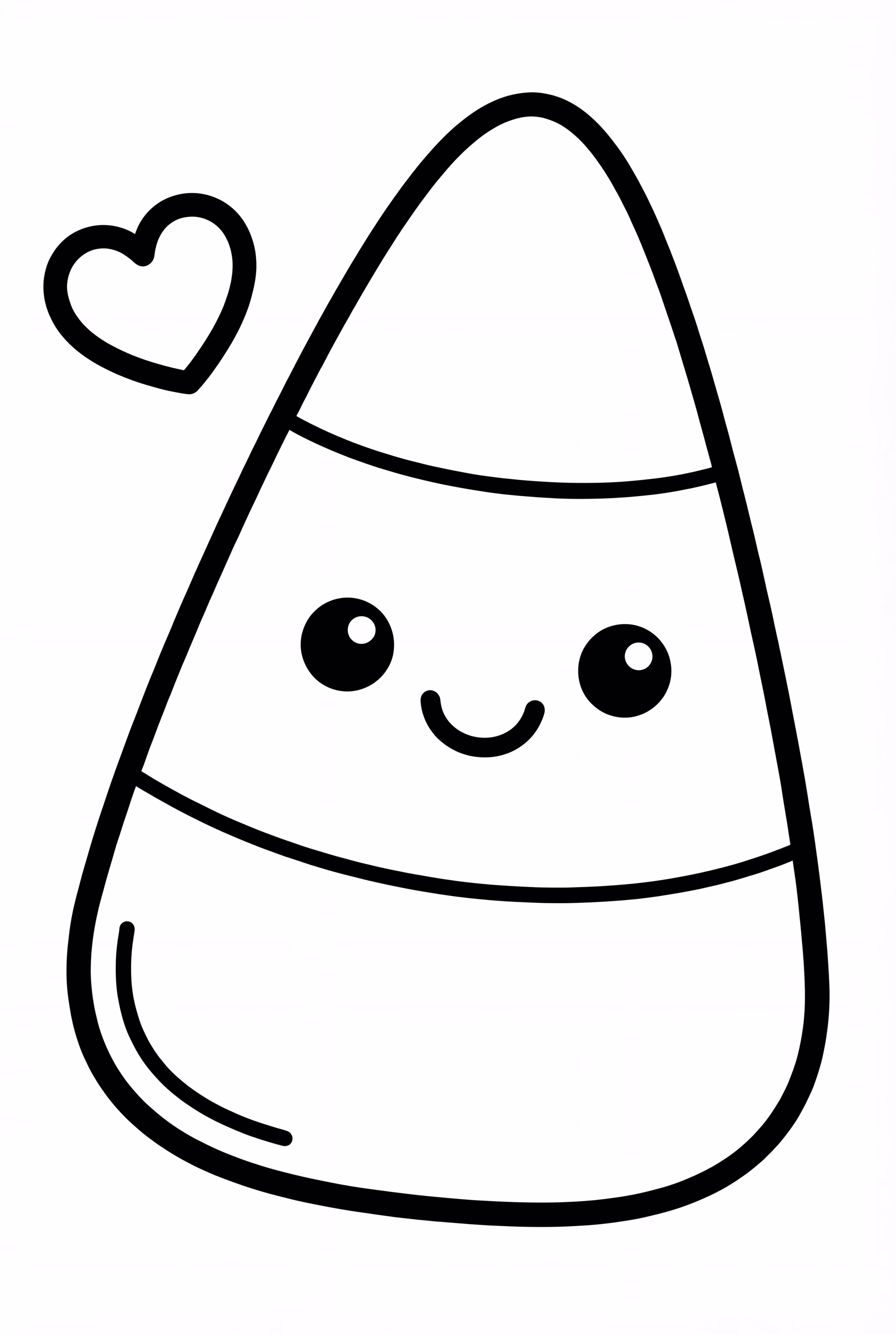 糖果玉米和一个小爱心