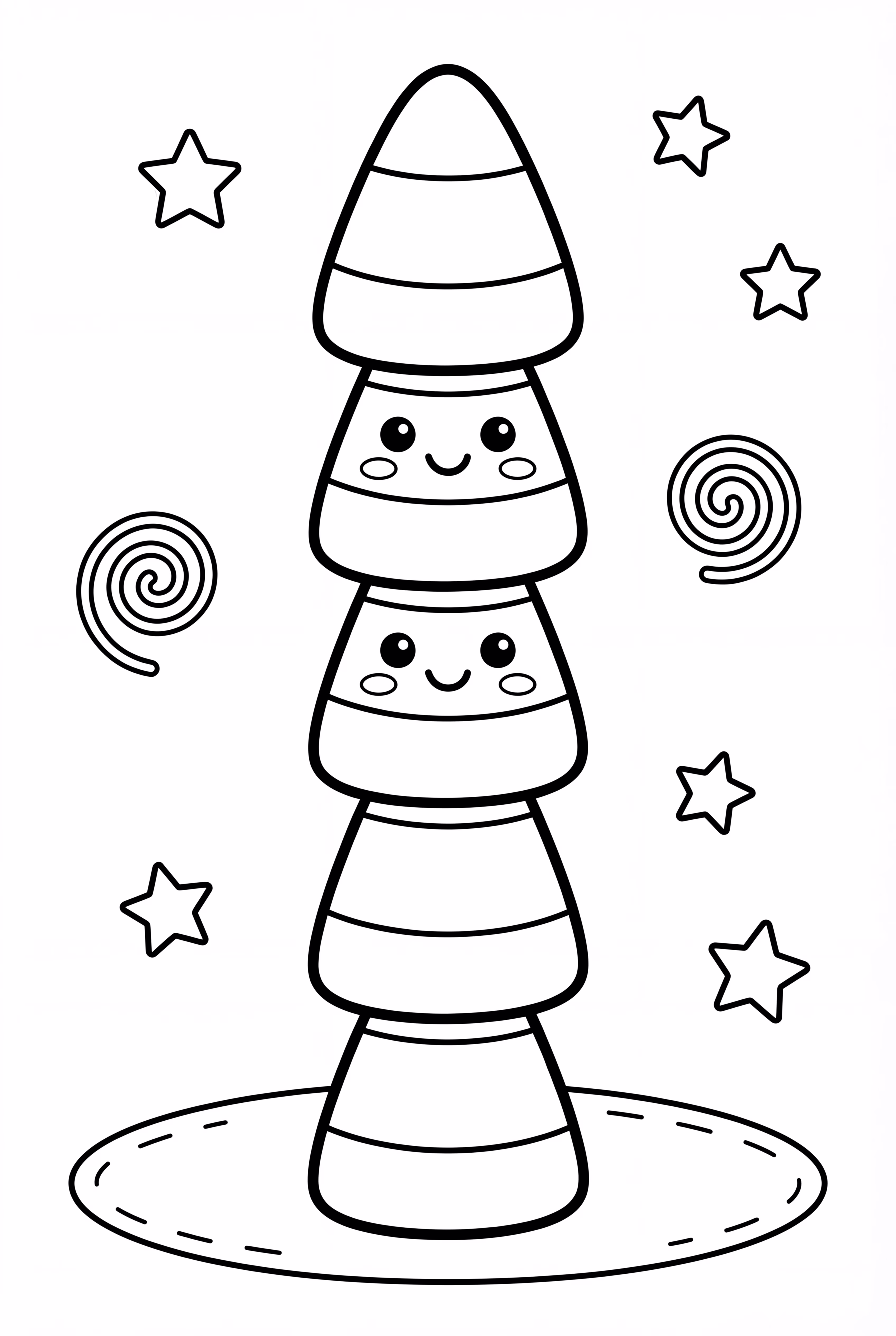 Candy Corn Turm Stapeln