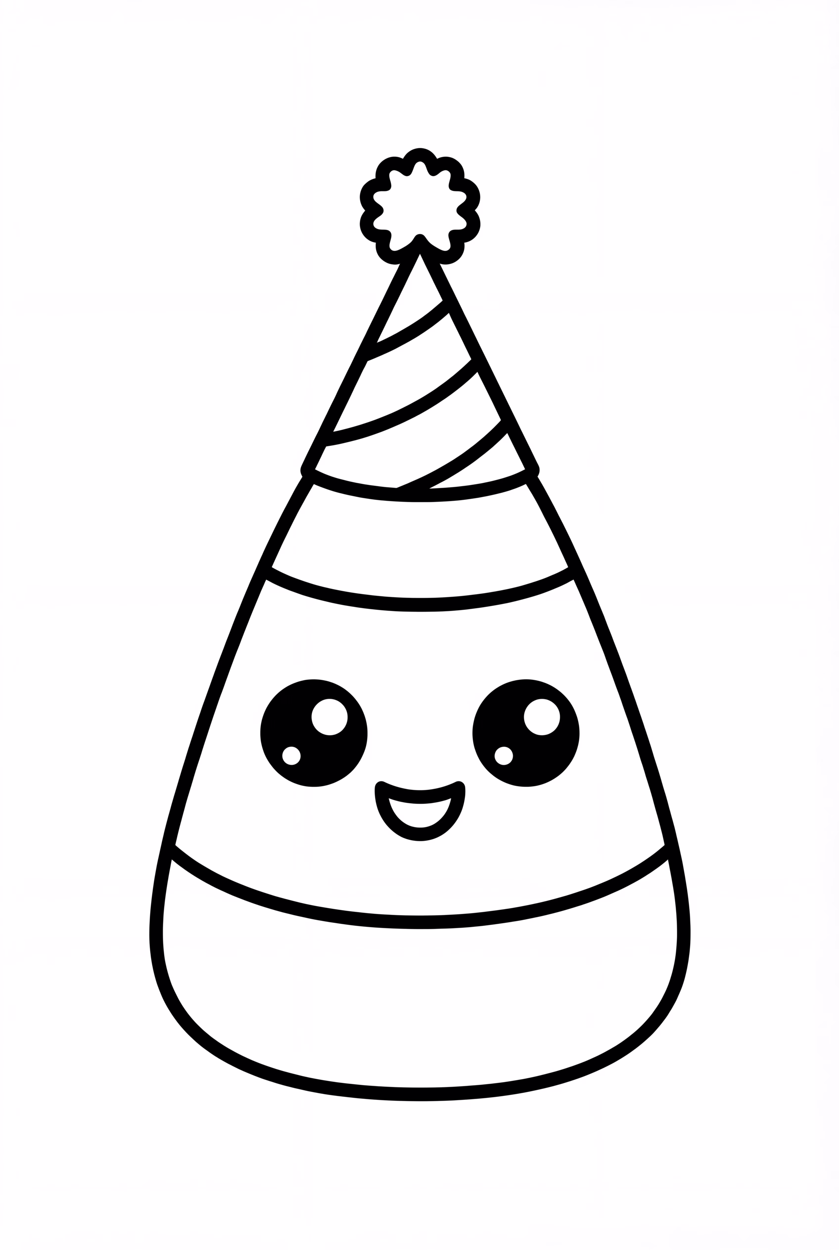 Candy Corn With A Party Hat