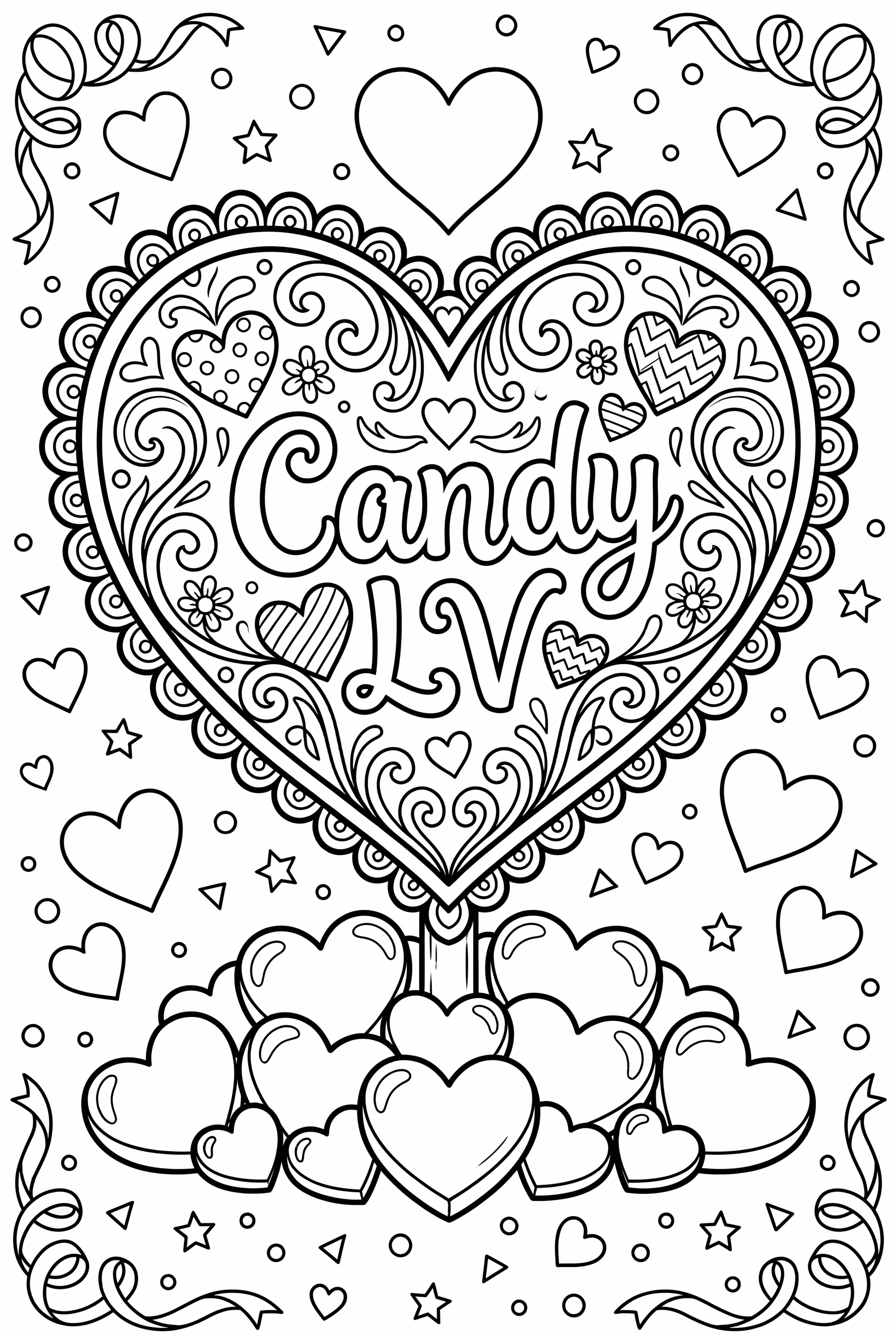 Candy Hearts Card