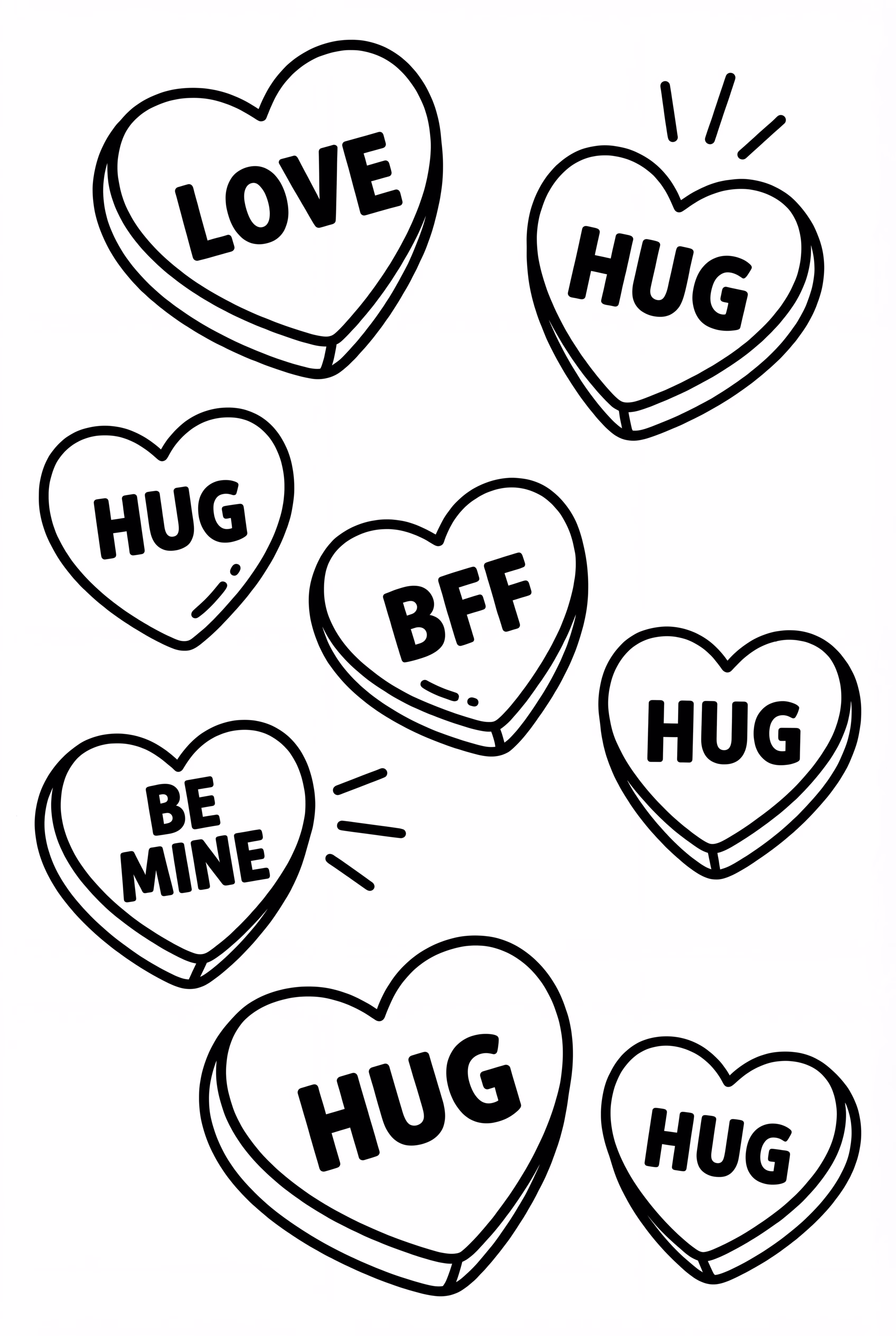 Candy Hearts With Messages