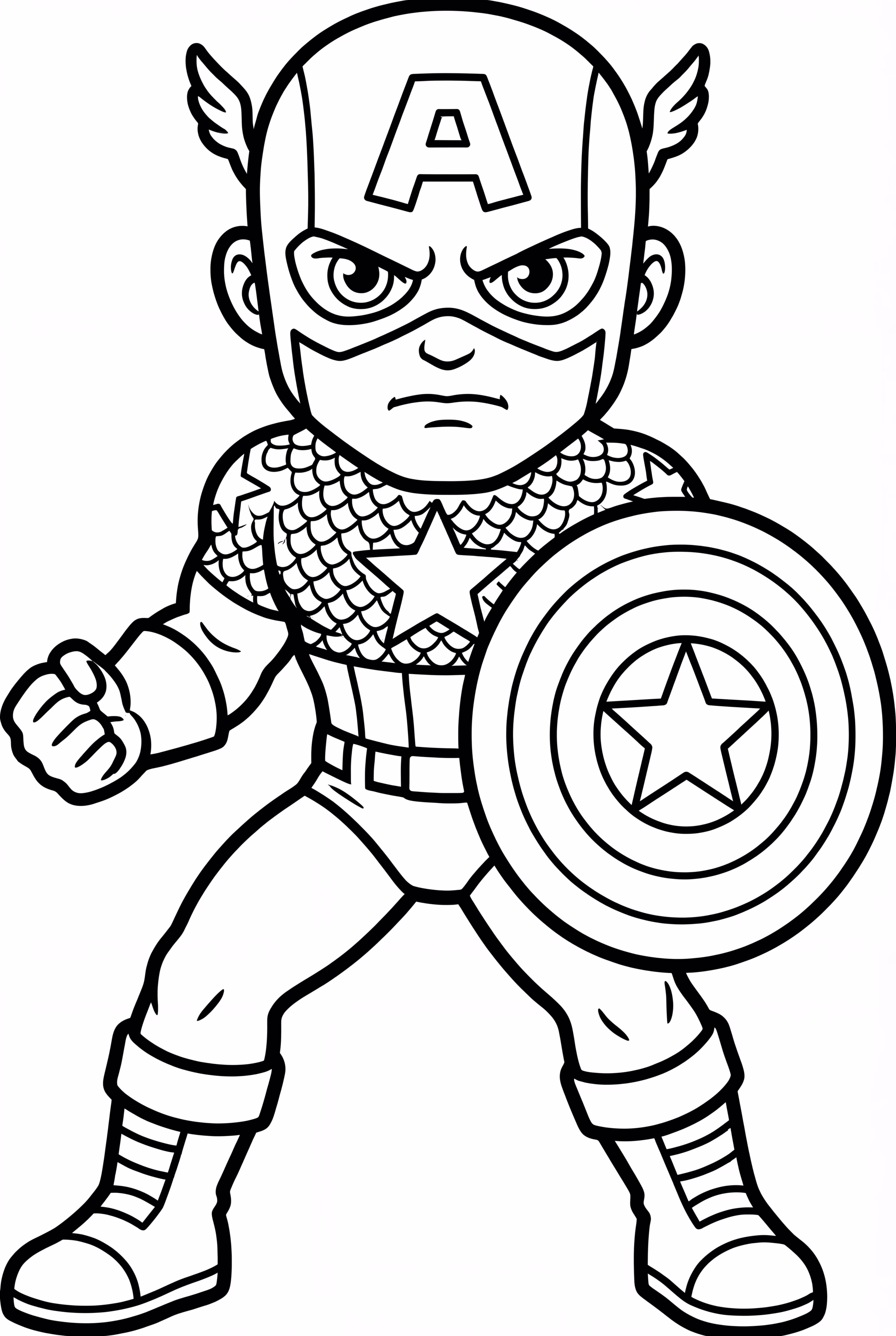 美國隊長簡單星星標誌設計