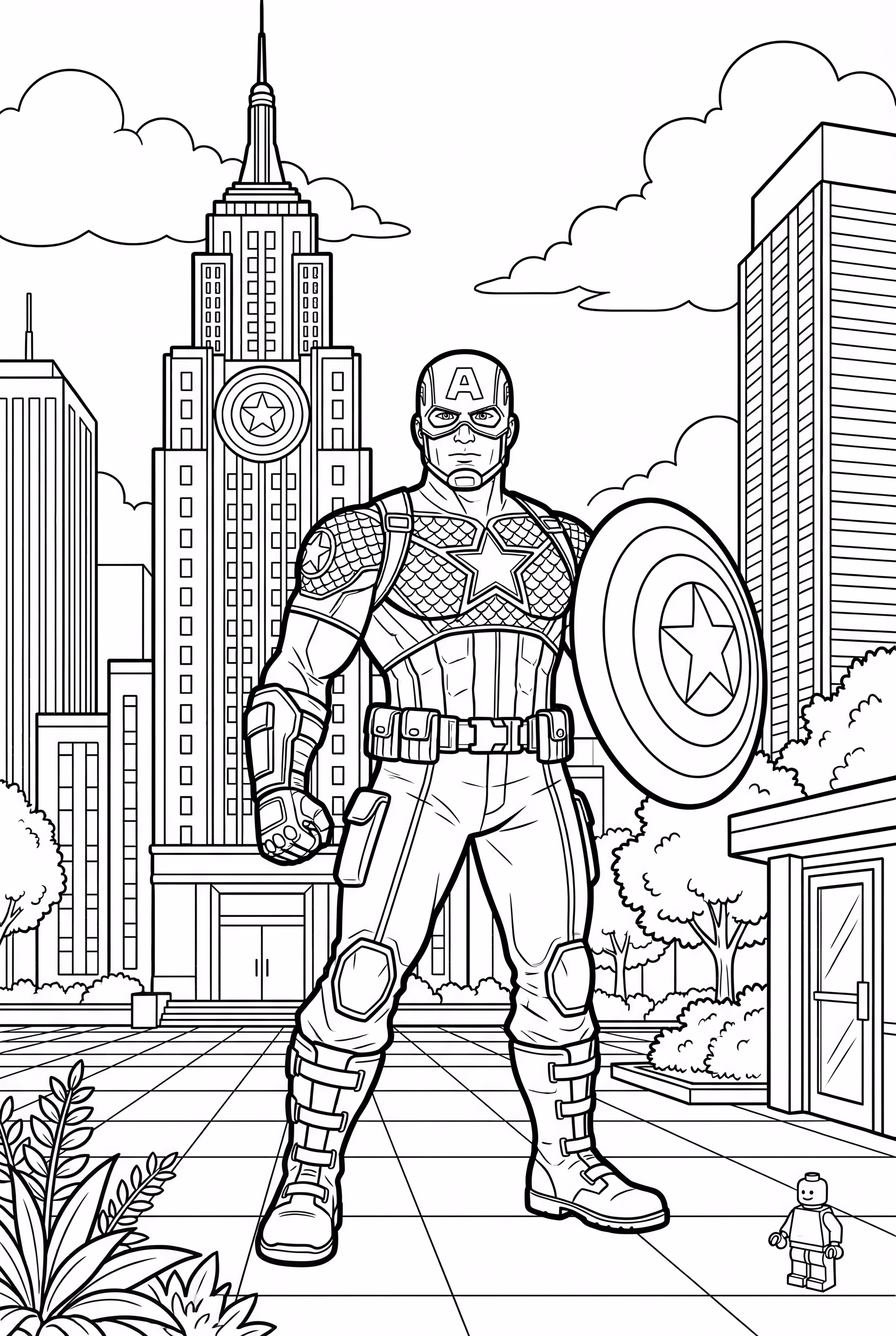 美國隊長樂高總部場景