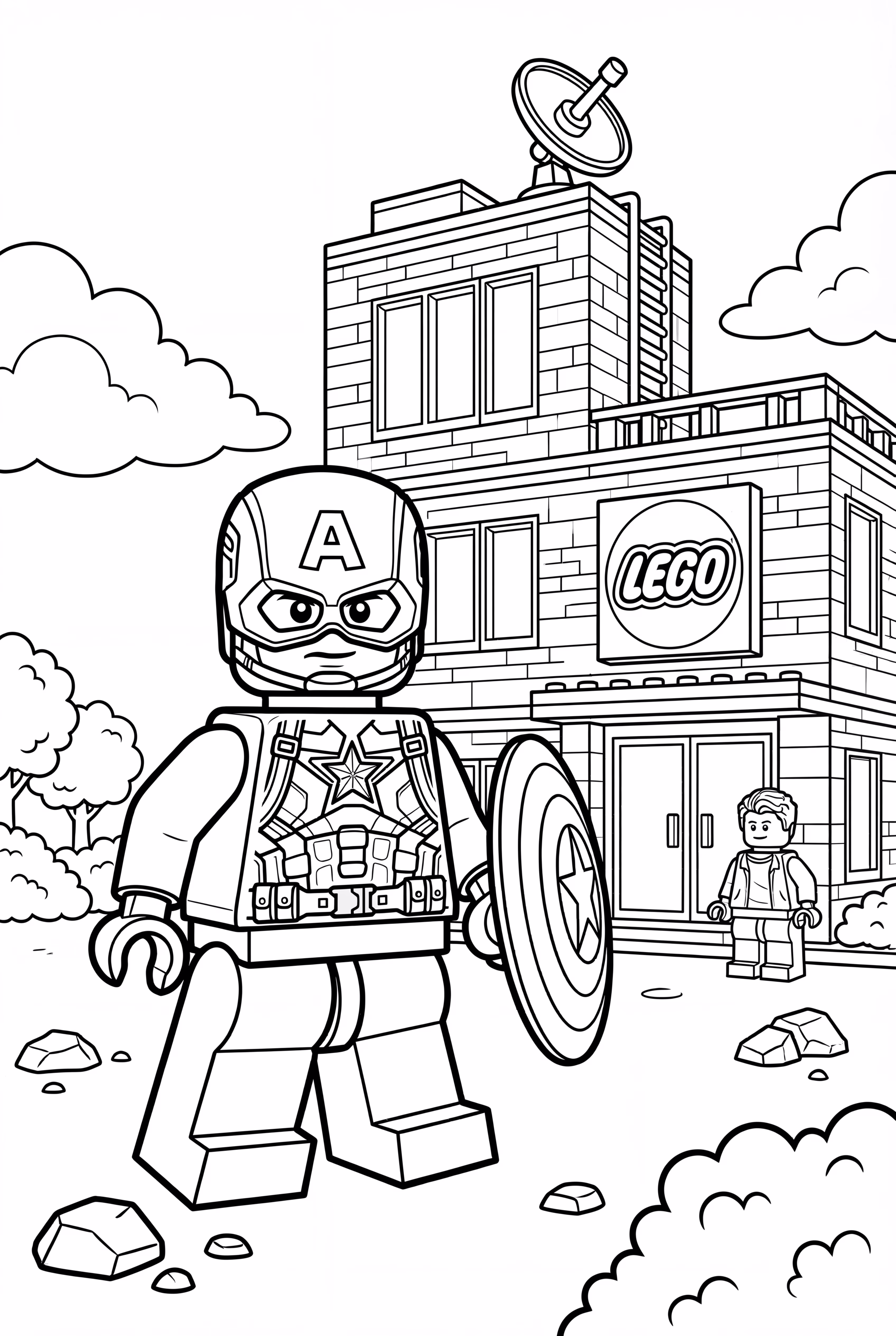 美國隊長樂高總部場景