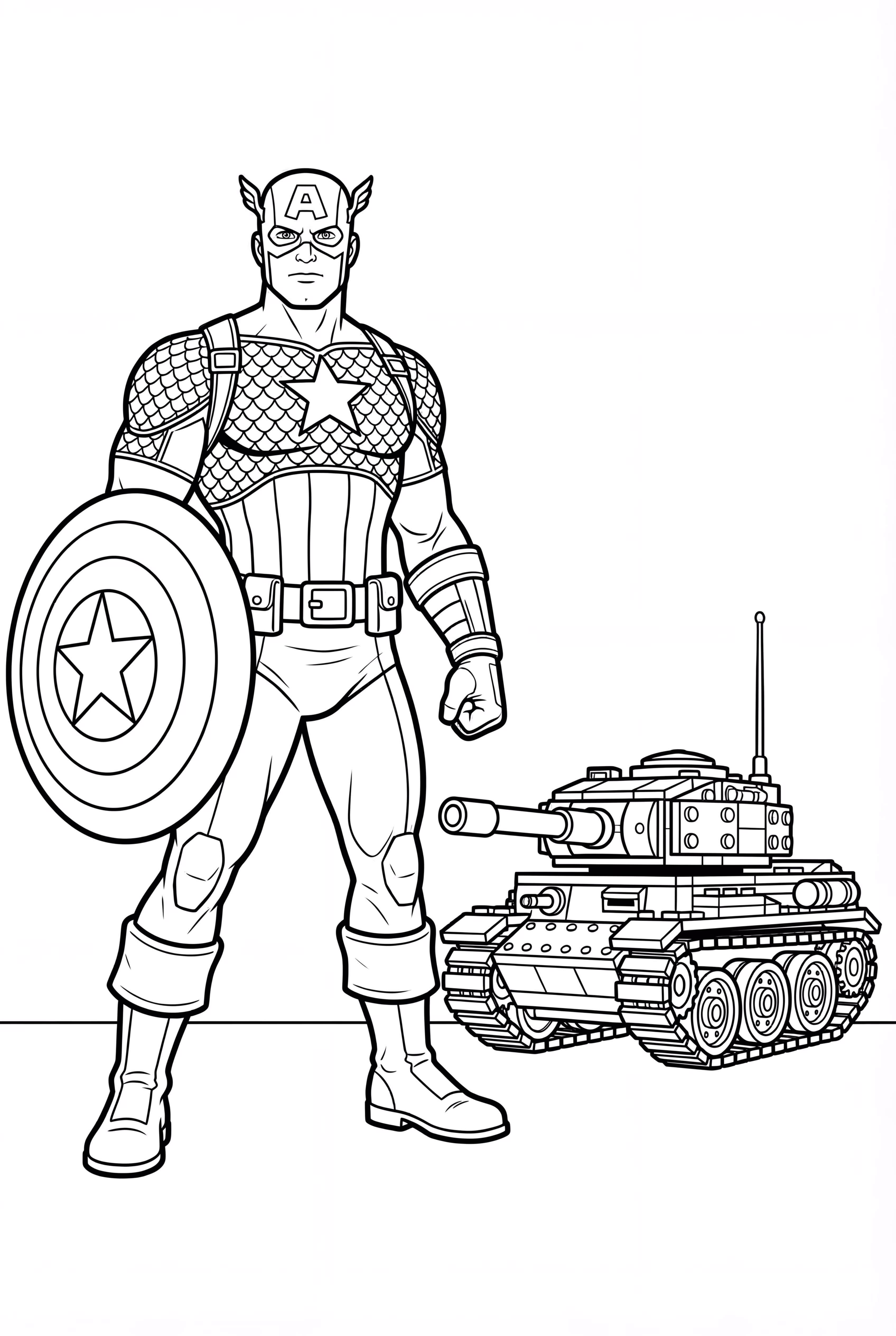 Captain America Lego Tank Showdown