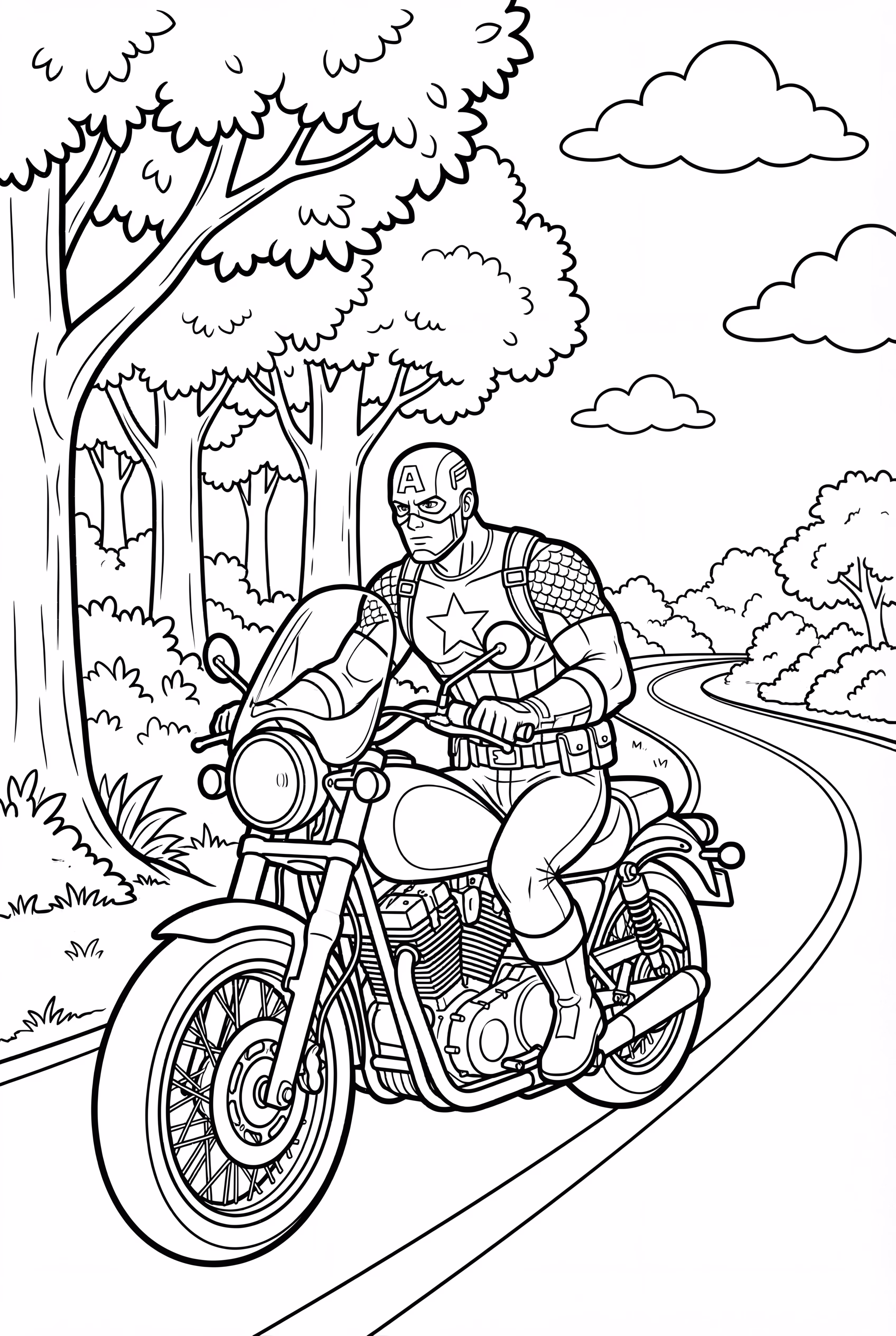 Captain America Motorcycle Chase Scene