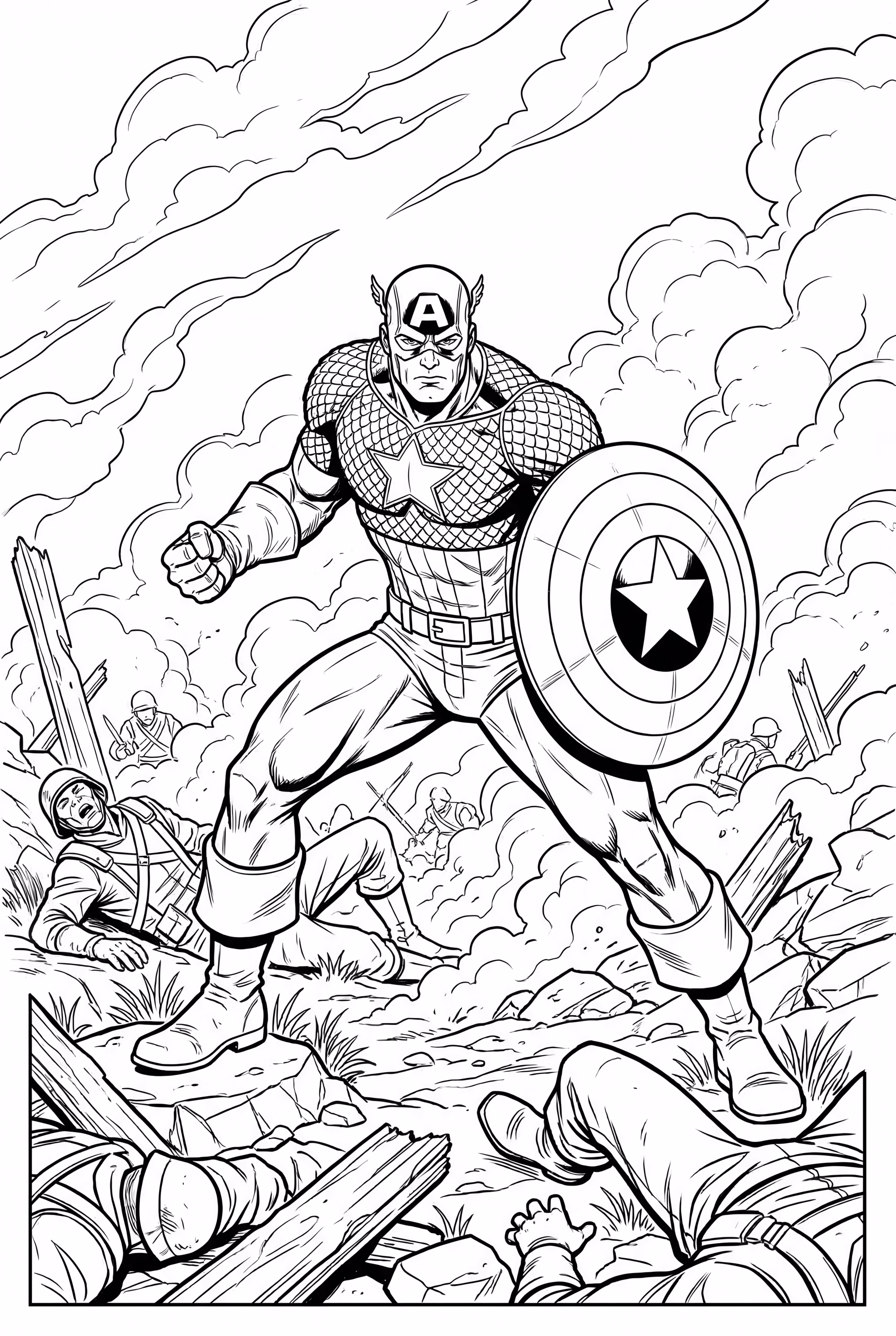 Captain America Shield Battle Pose