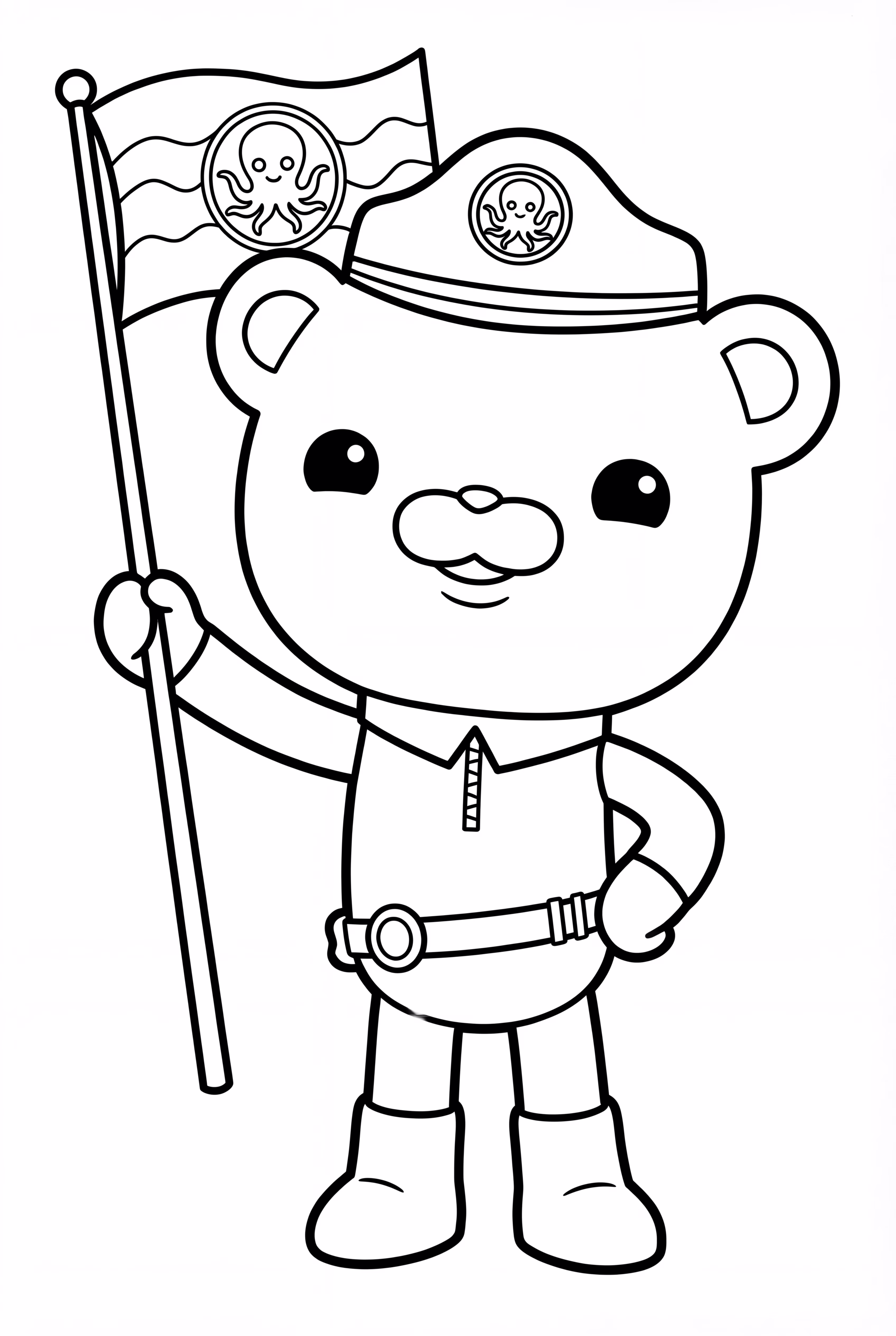 Captain Barnacles Raising The Octonauts Flag