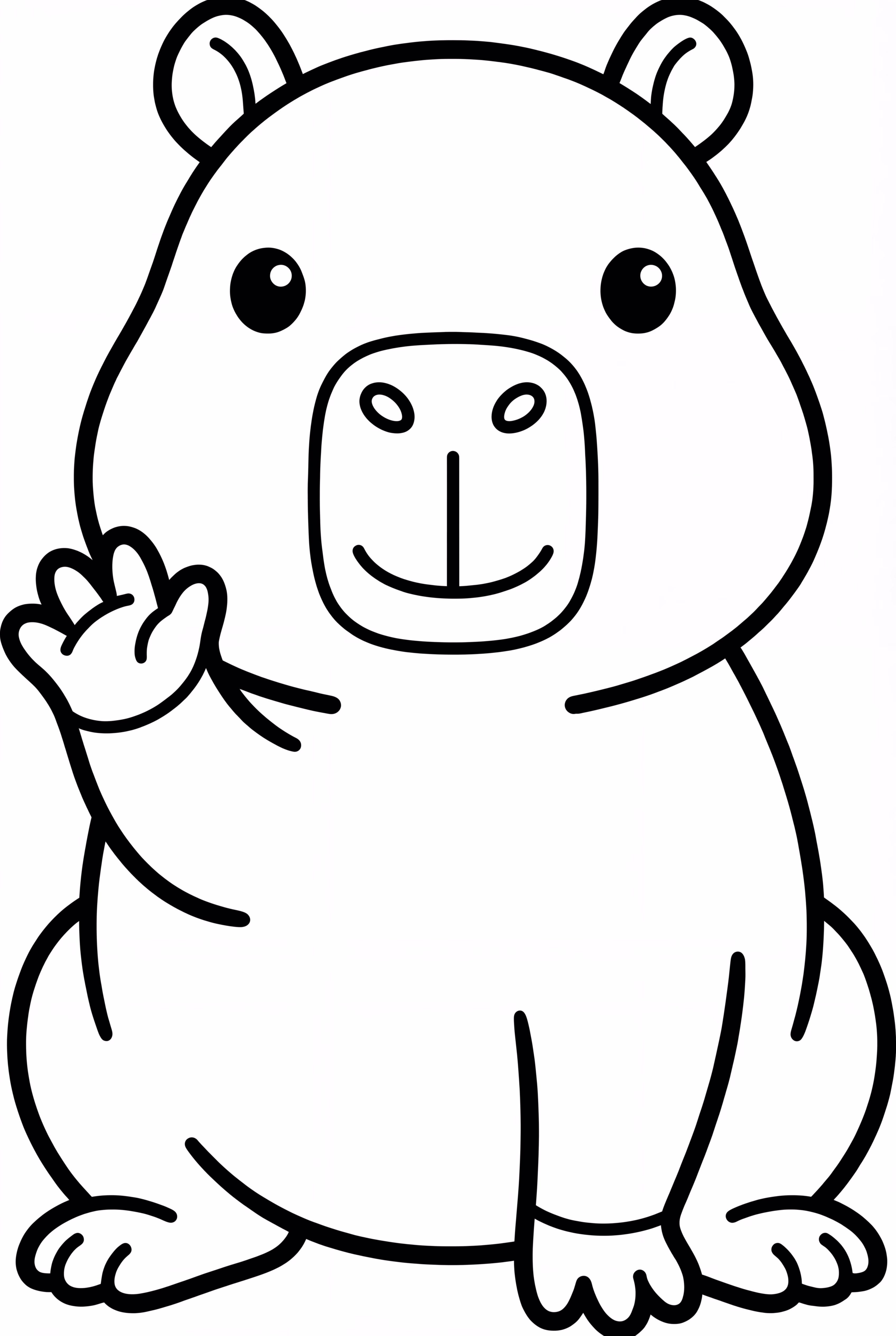 Capivara Acenando Olá