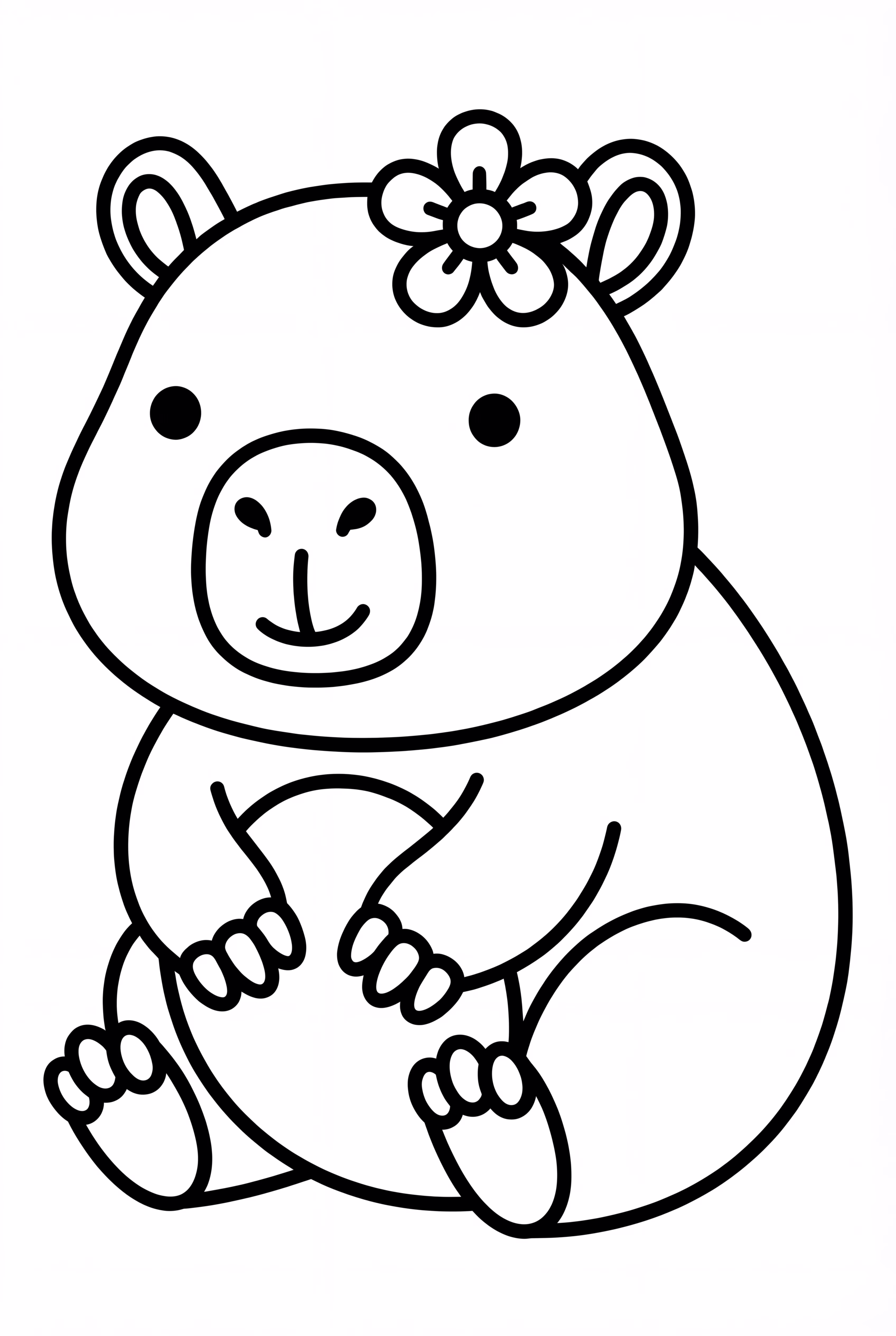 Capybara With A Flower On Its Head