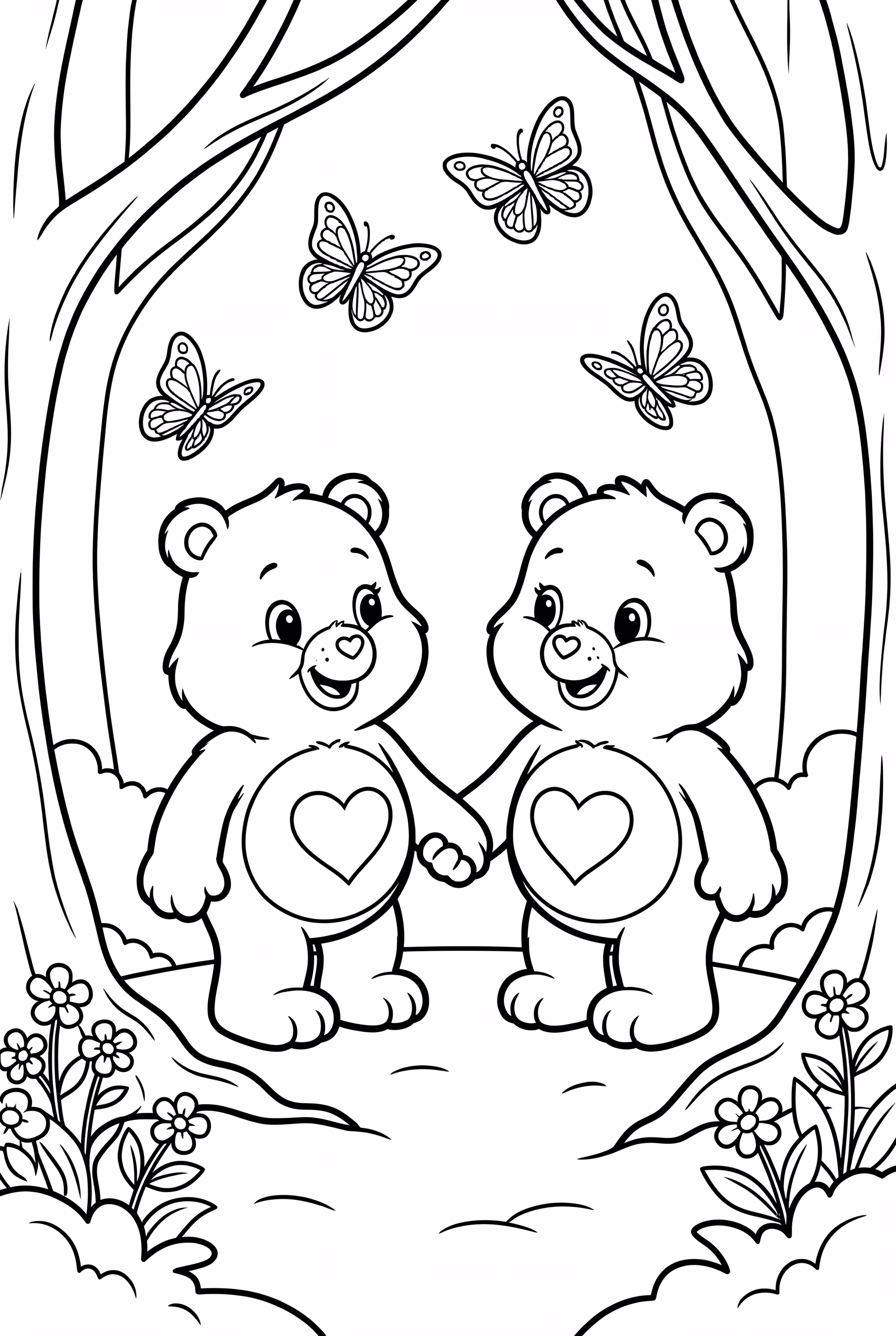 关心熊表亲探险森林