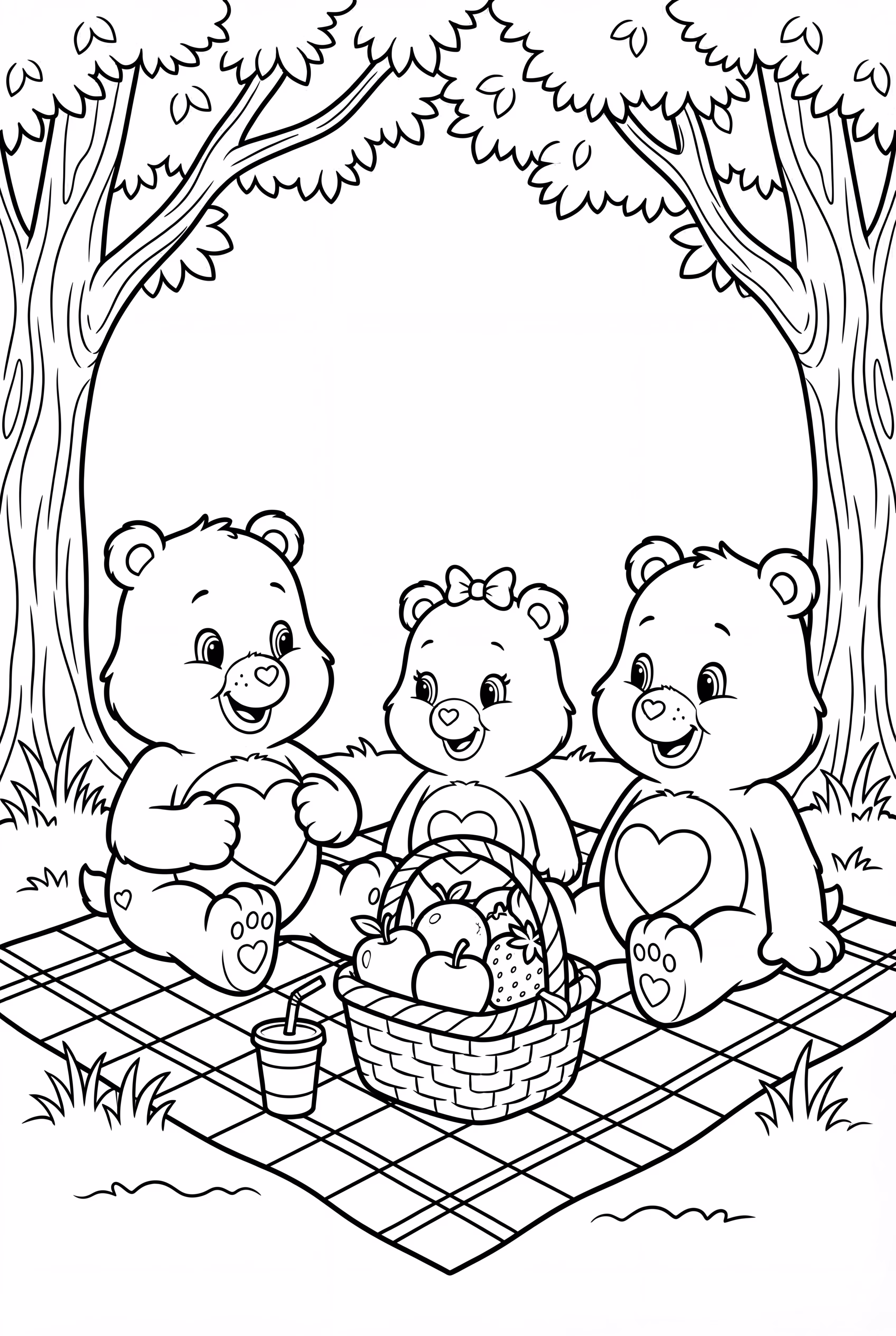 关心熊表亲们的野餐