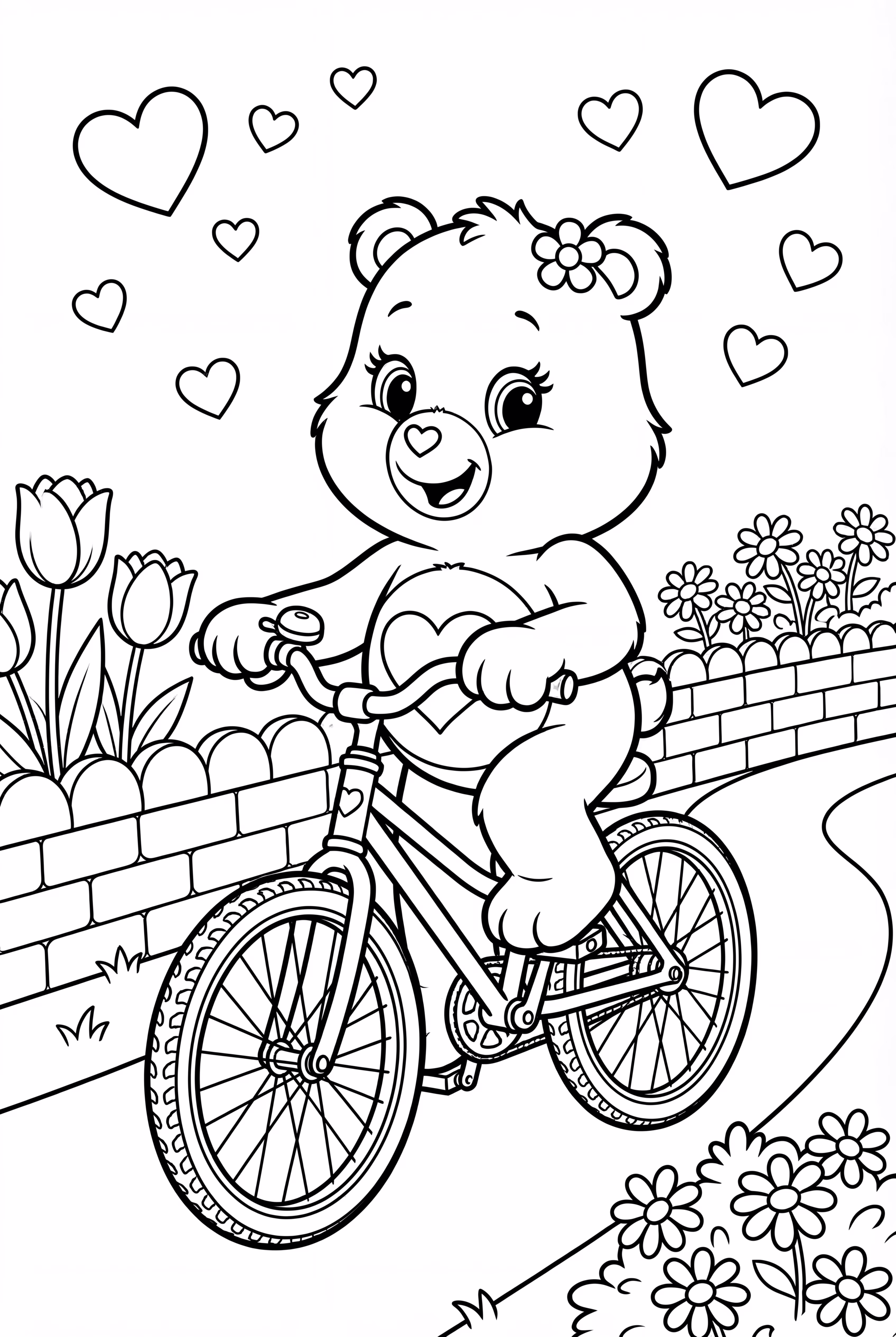 Care Bear Riding a Bicycle