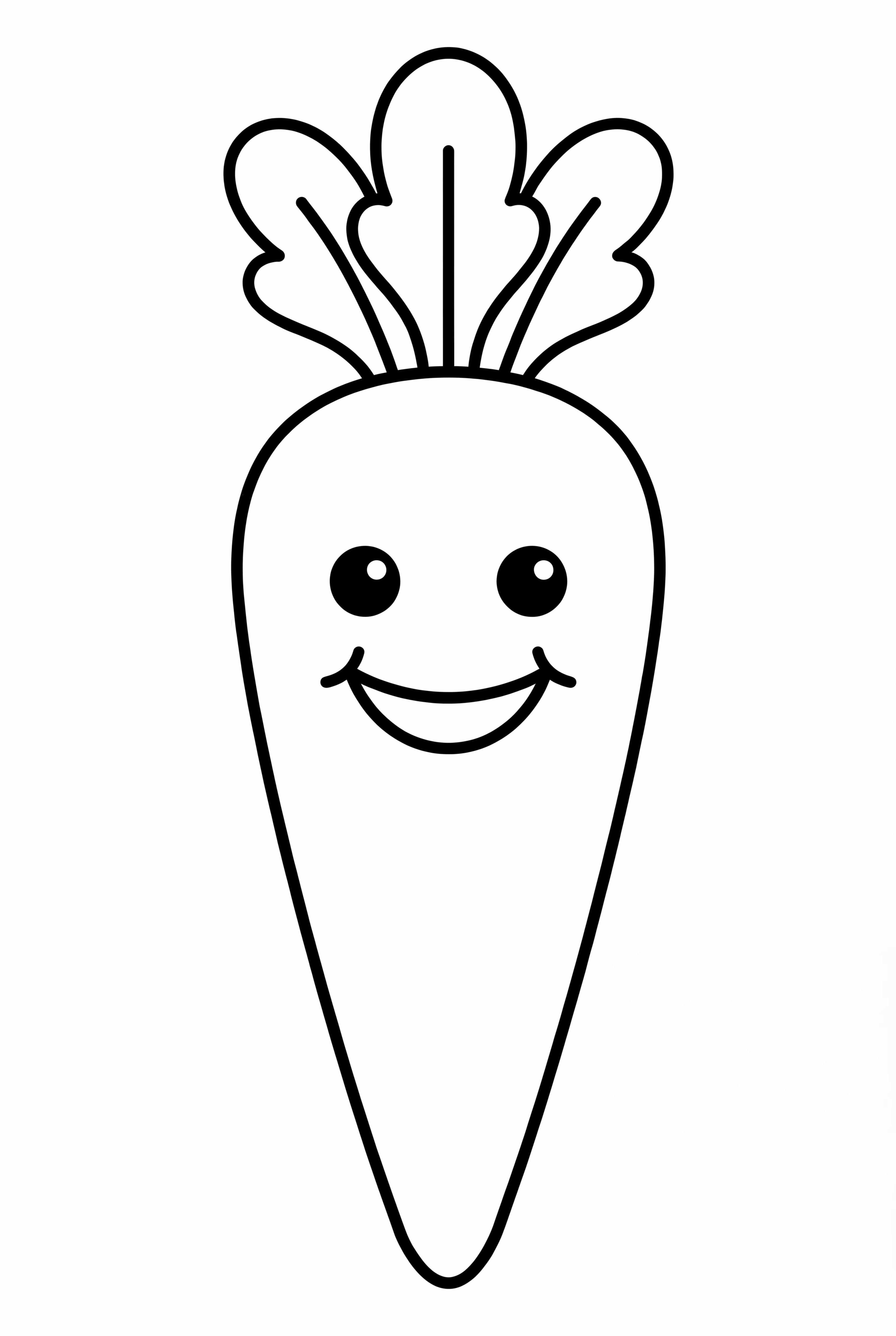 Karotte mit einem lächelnden Gesicht