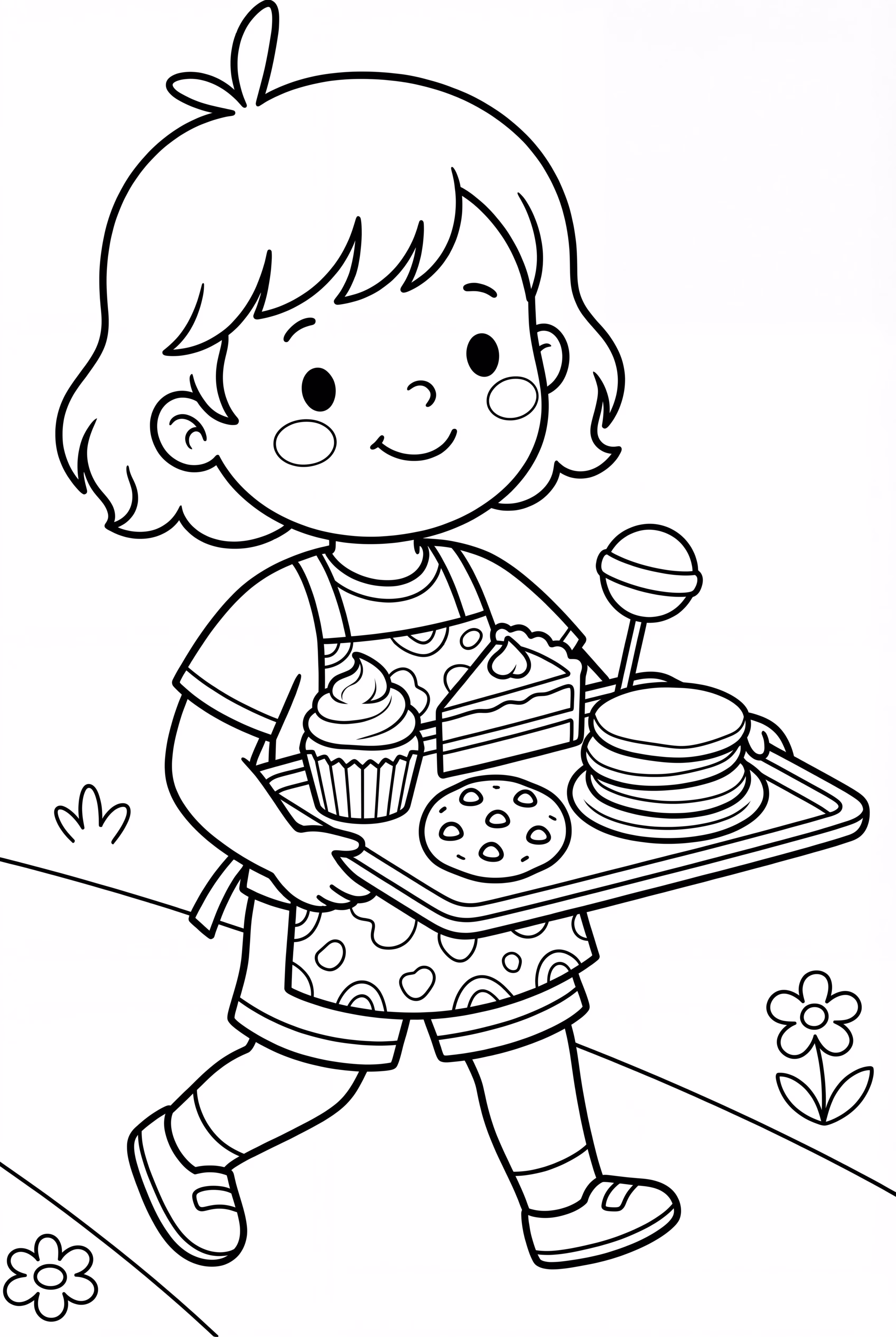 Transporter un plateau de desserts avec soin