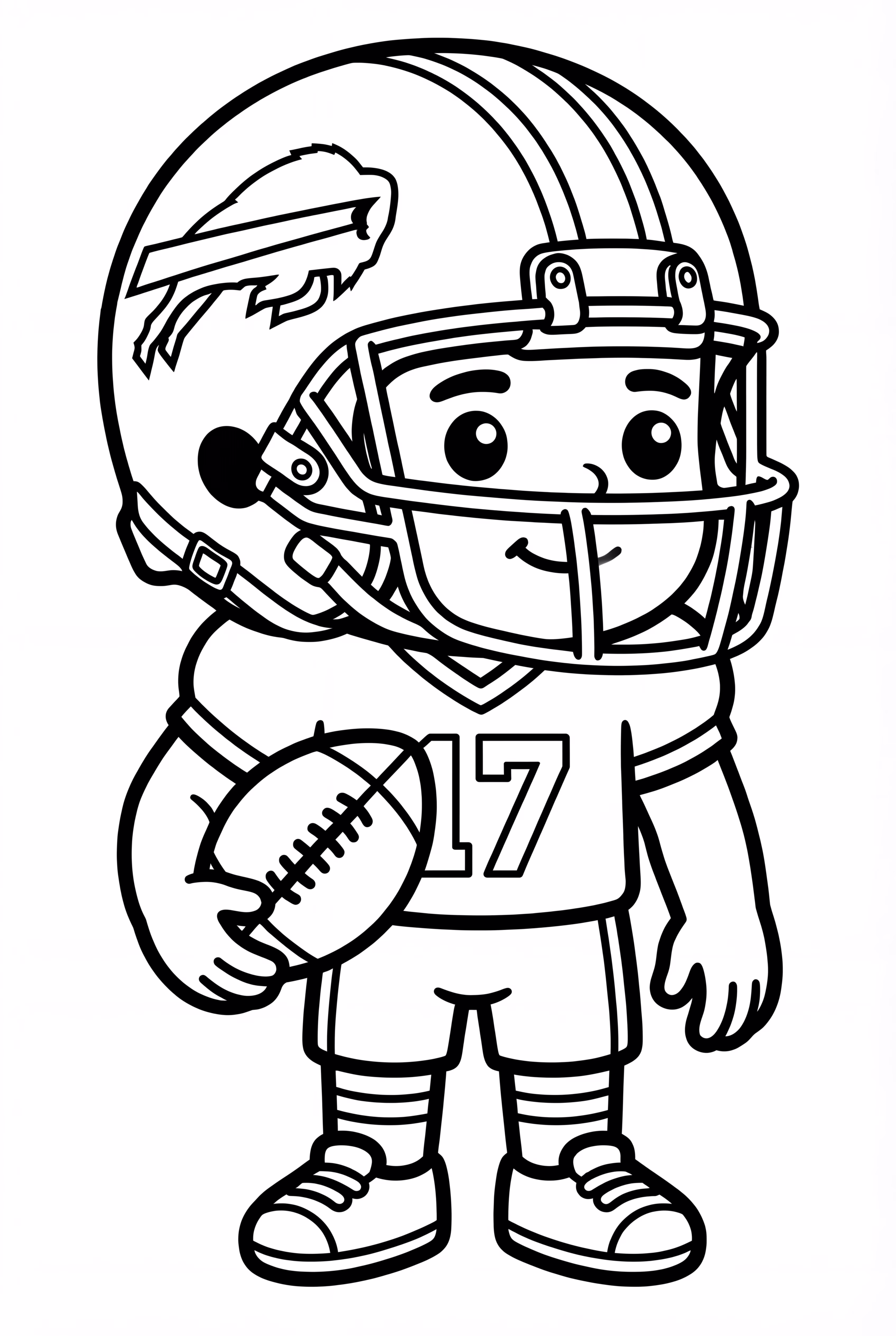 Cartoon Buffalo Bills Player
