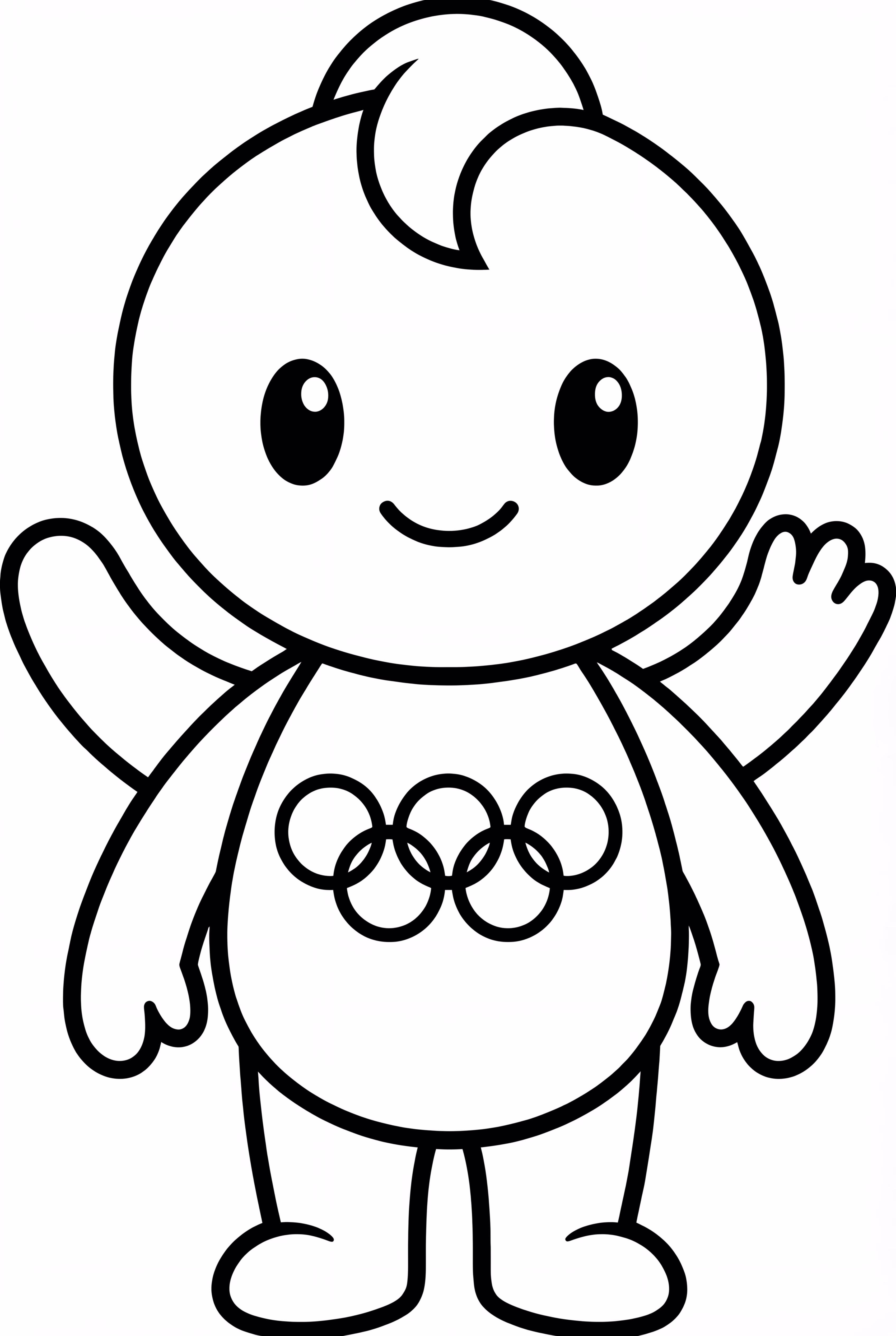 Mascote Olímpico de Desenho Animado