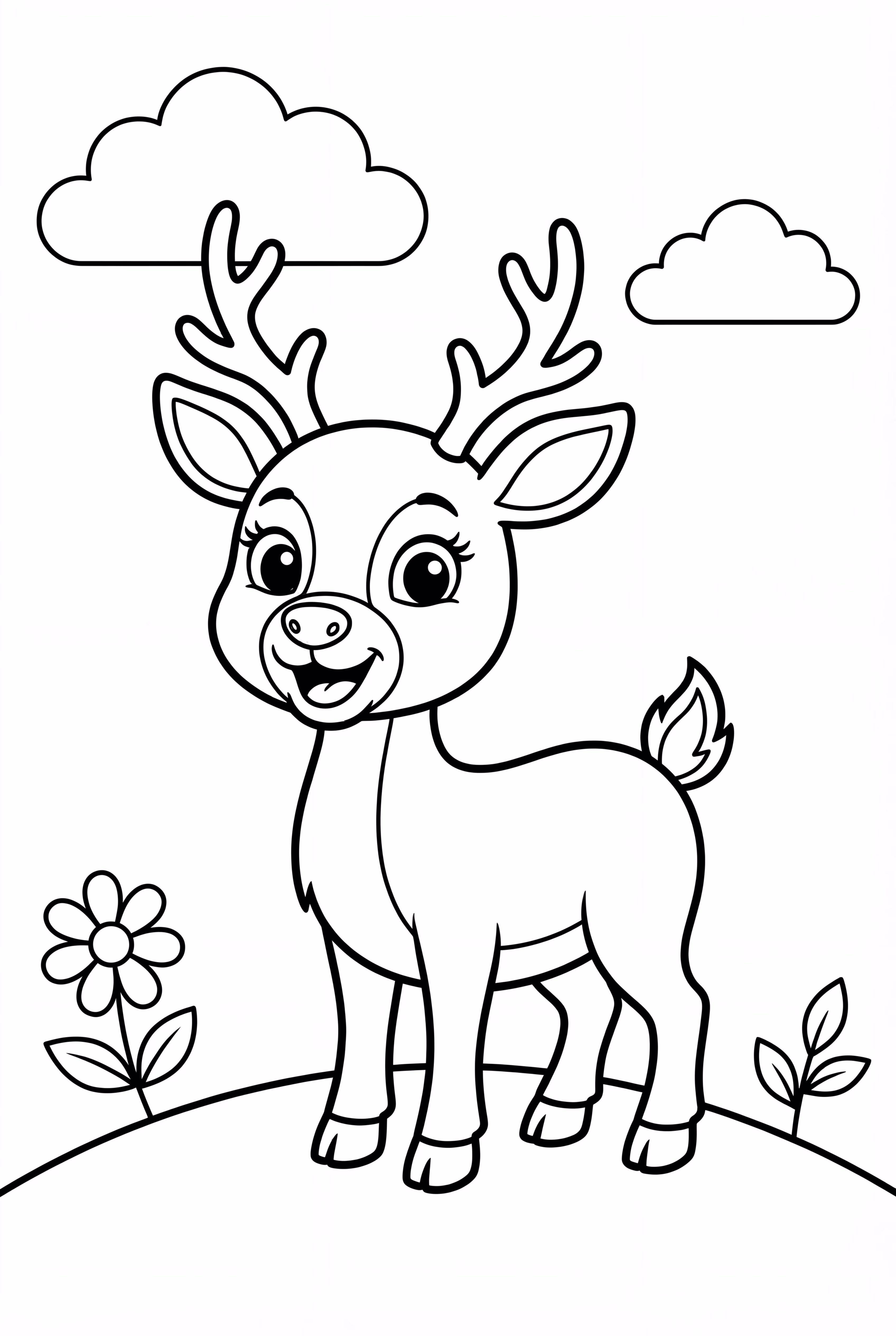 cartoon reindeer