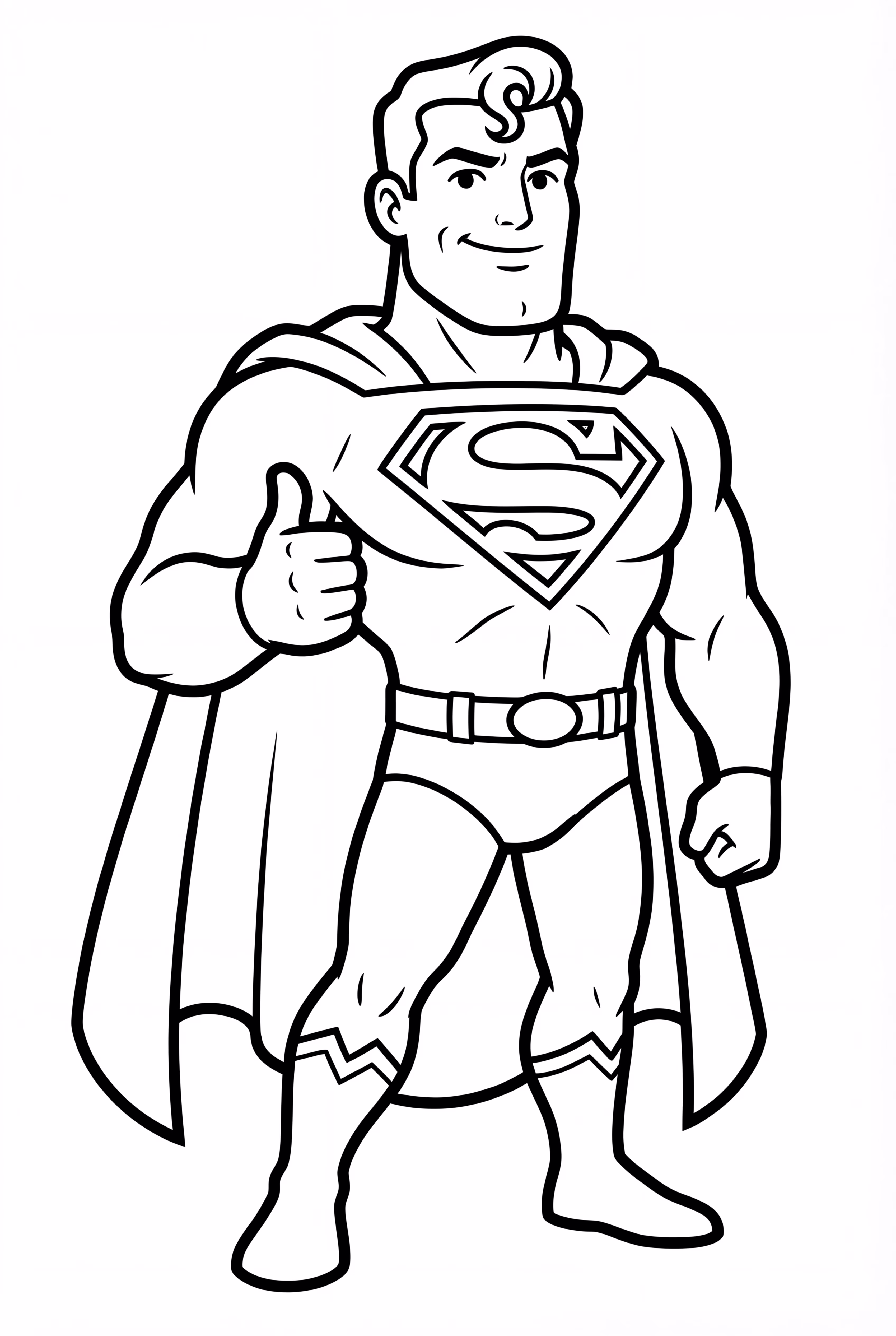 Cartoon Superman Giving A Thumbs Up