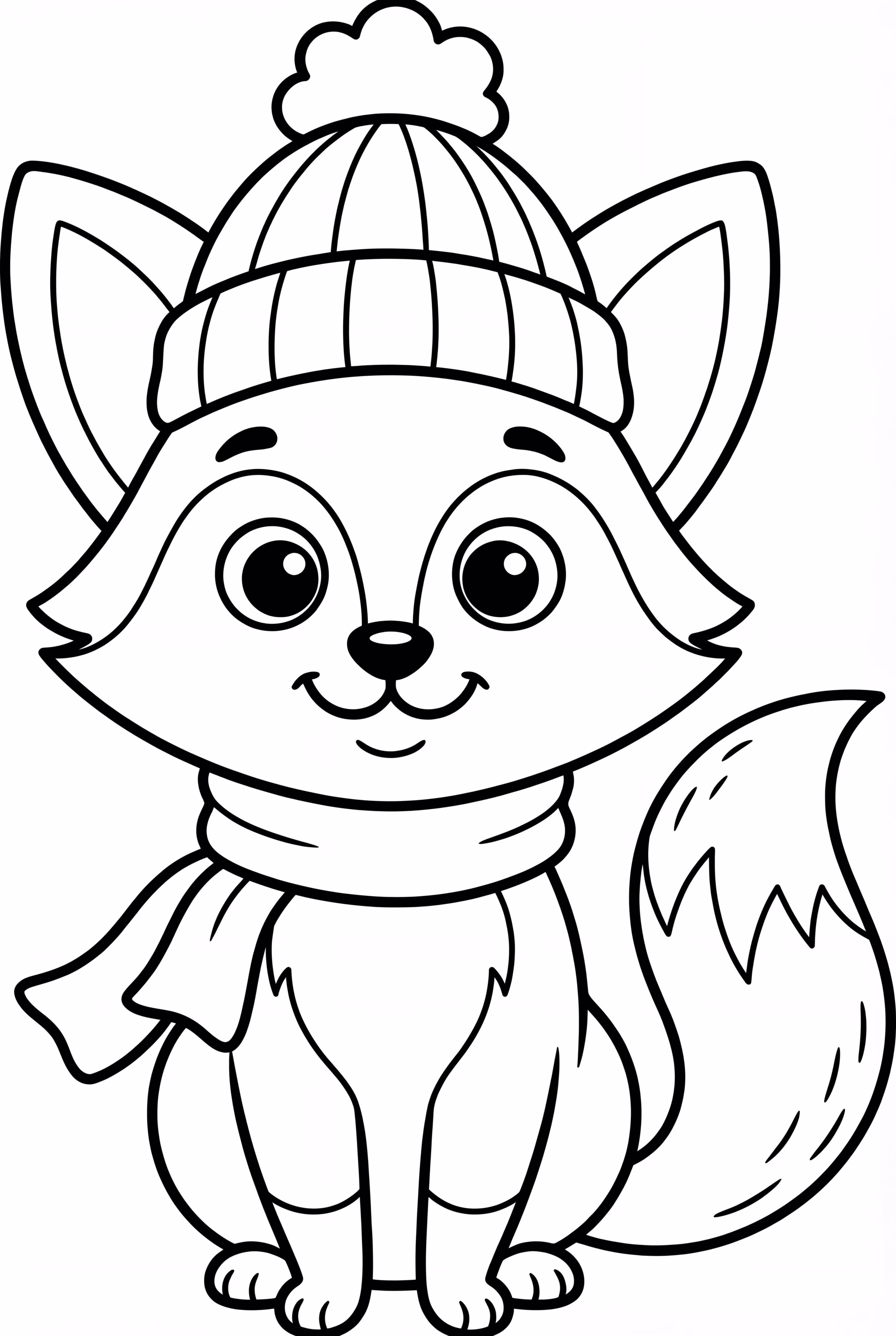 Cartoon Winter Fox