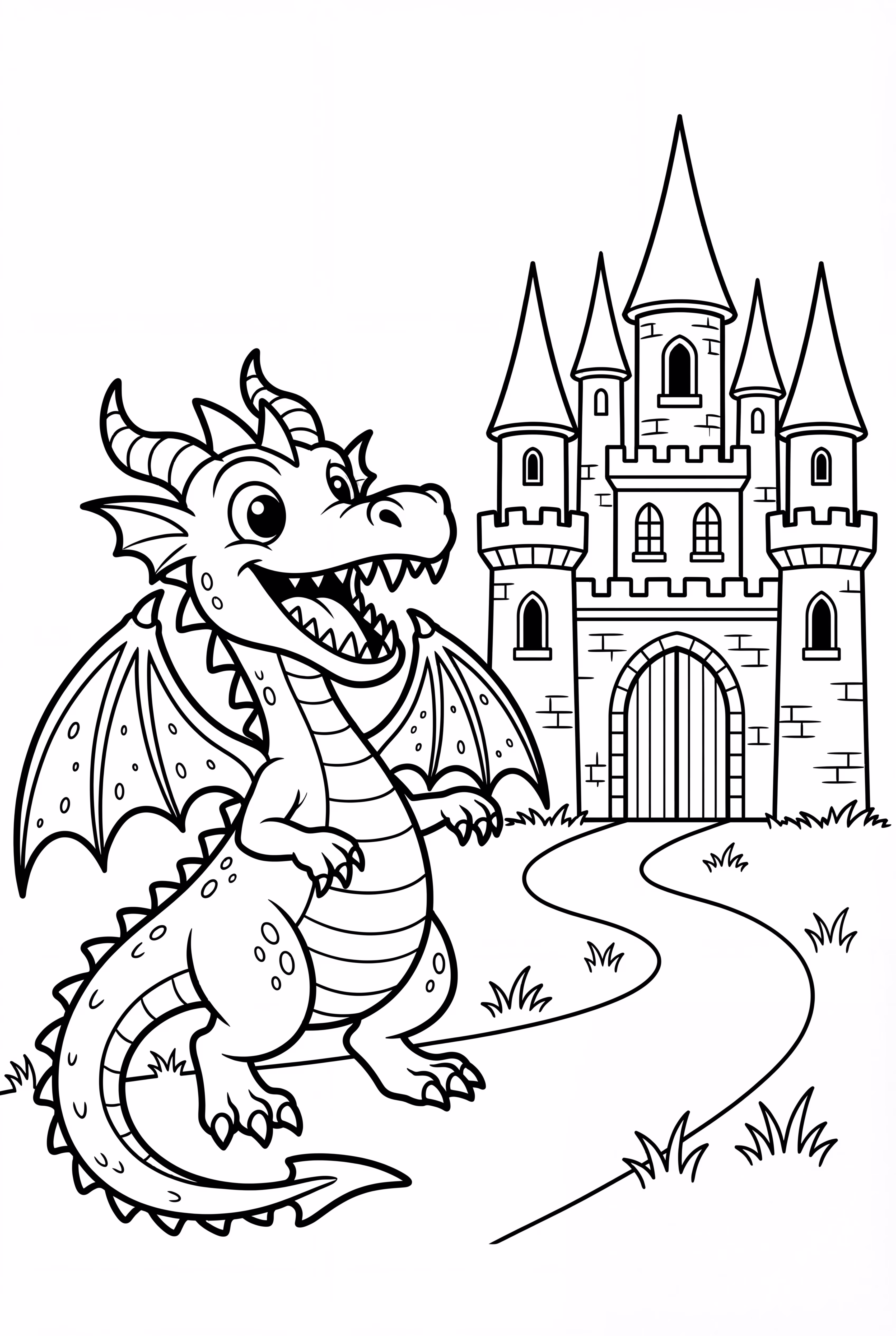 성곽의 드래곤 공격 전투