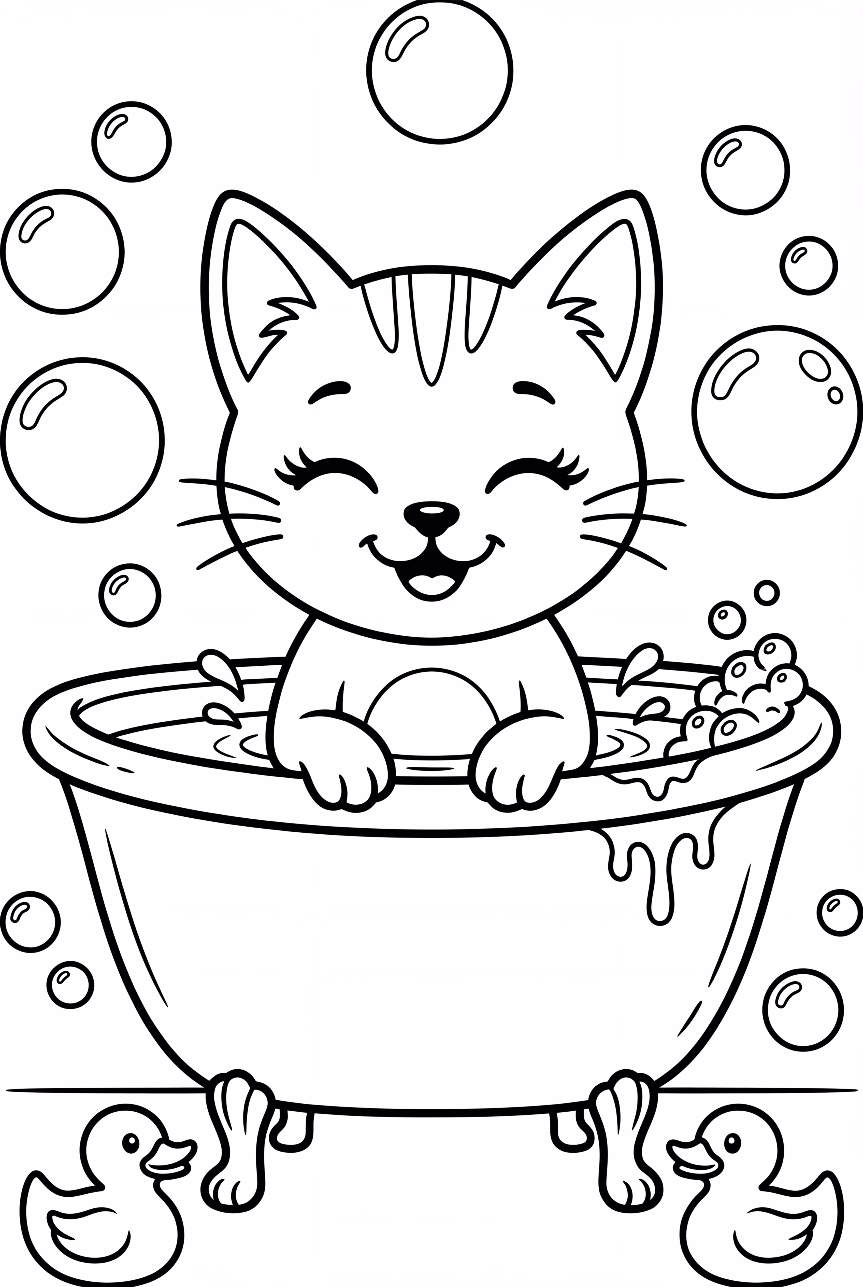 목욕하는 고양이