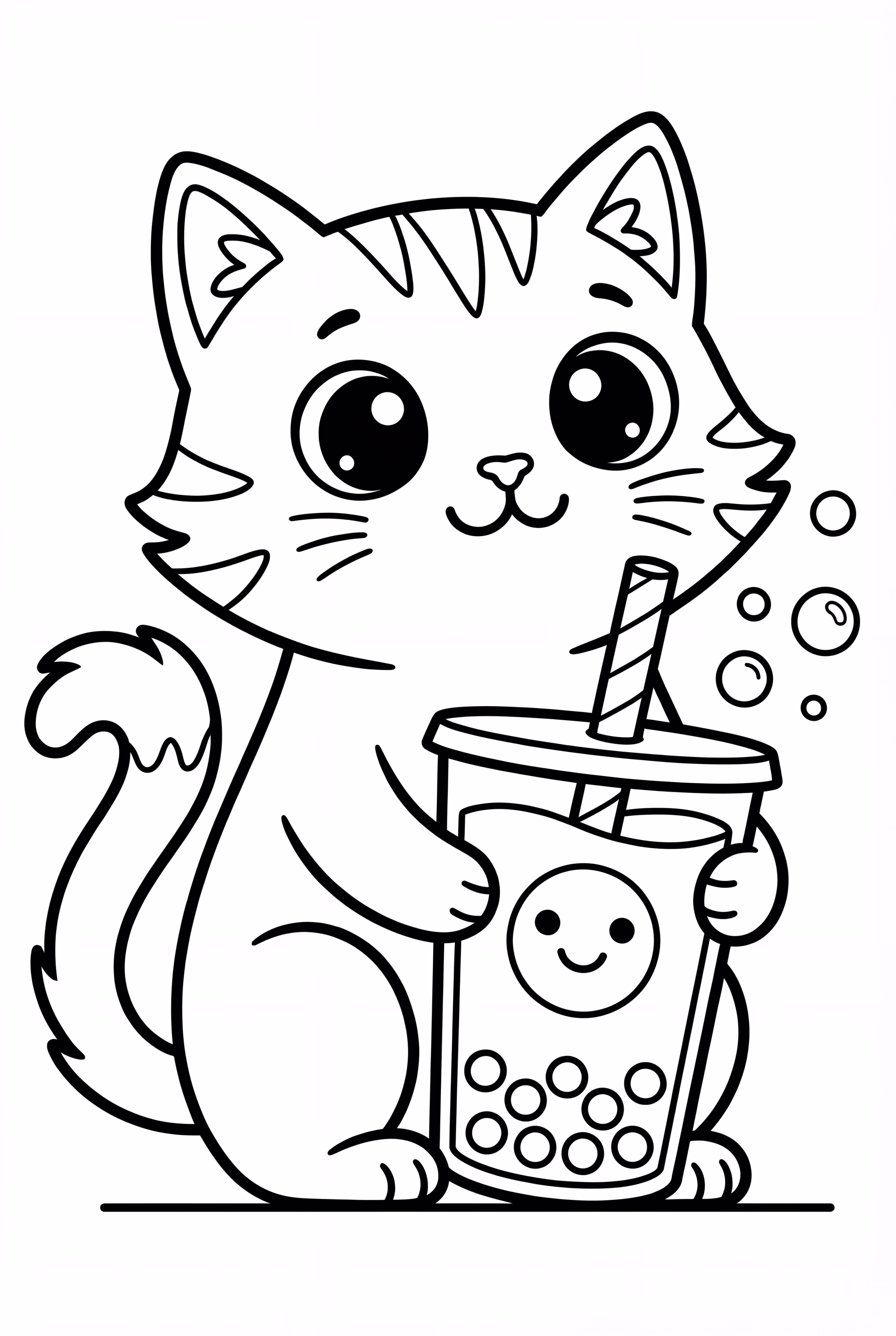 Cat with Boba