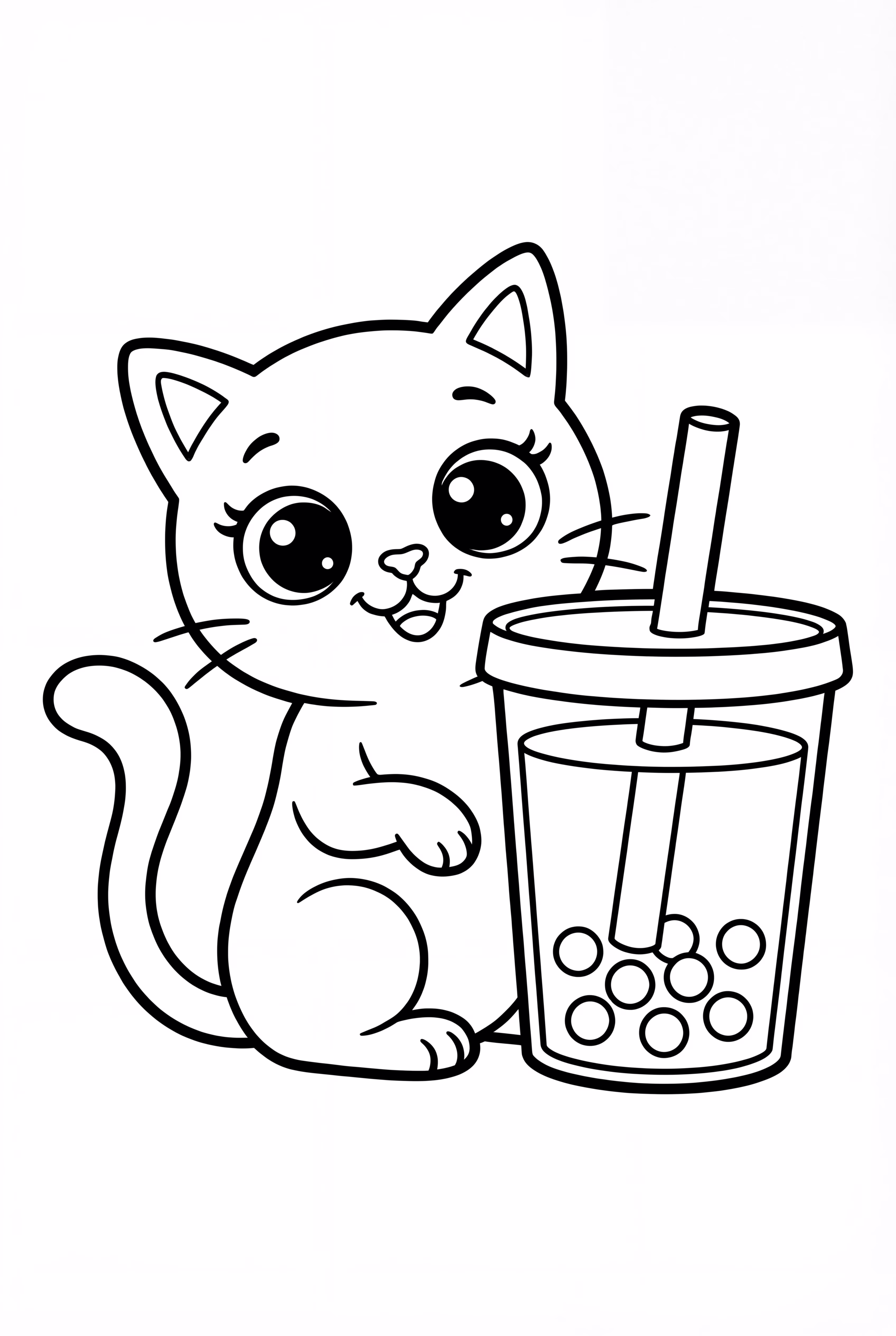 Cat with Boba