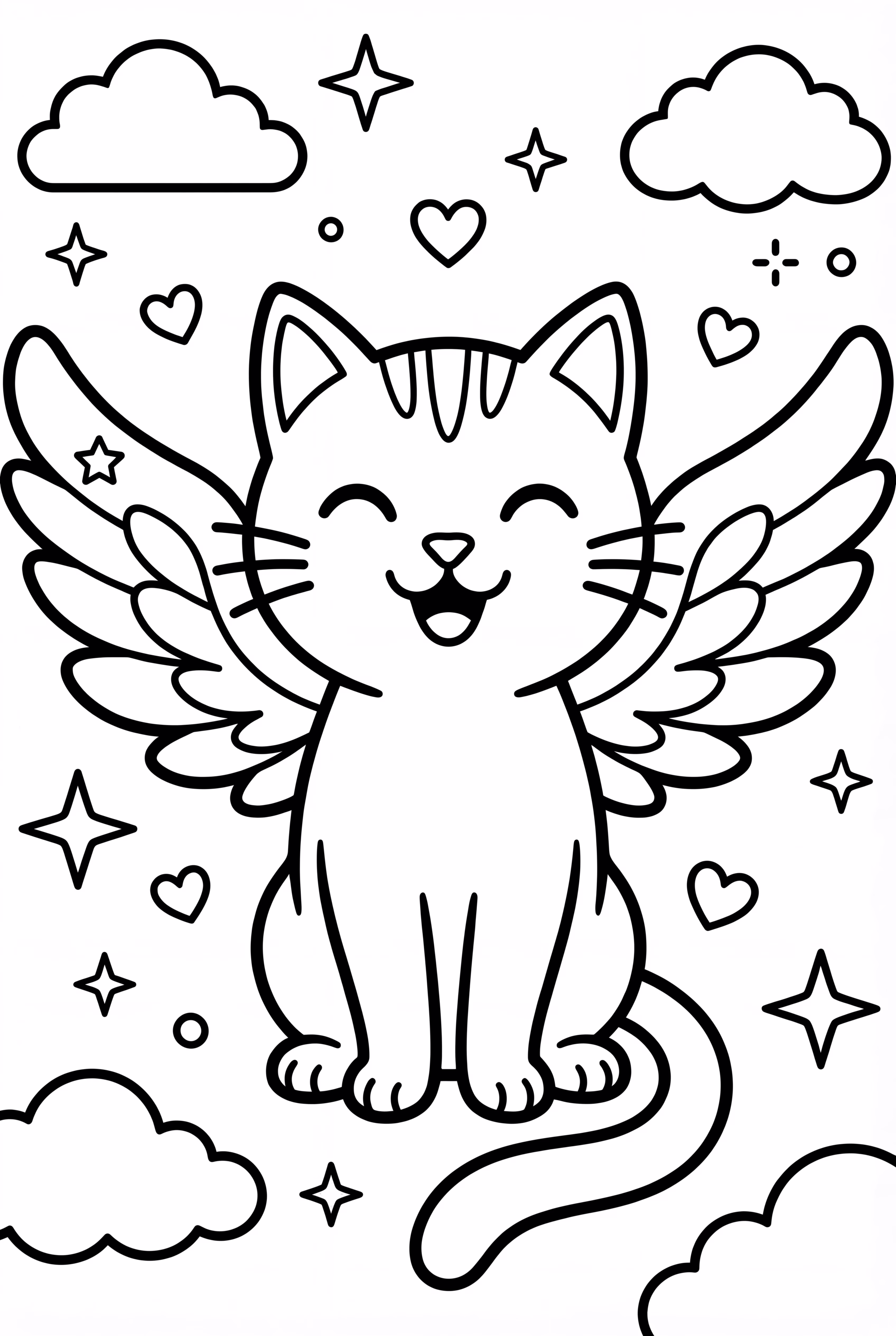 Cat With Rainbow Wings