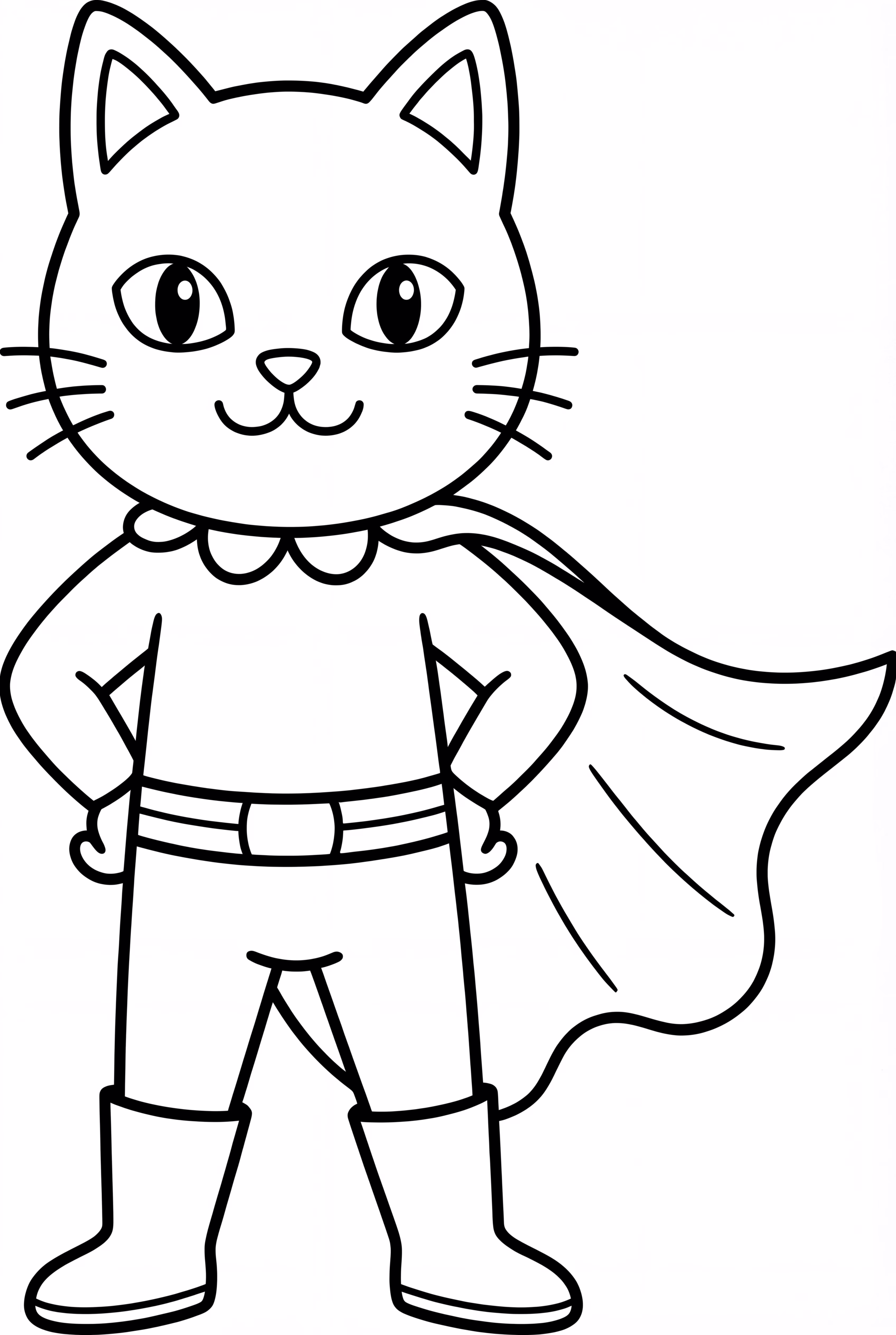 슈퍼히어로 망토를 입은 고양이 소년