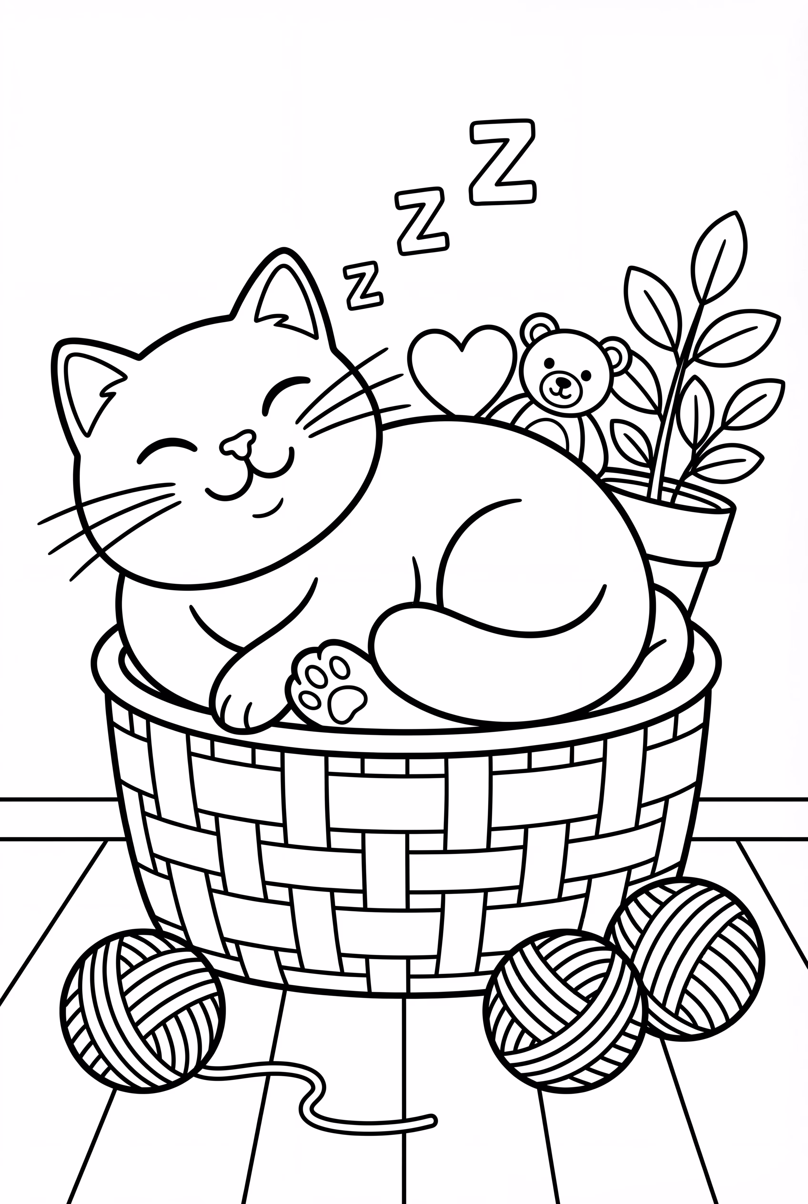 温馨篮子里的小憩