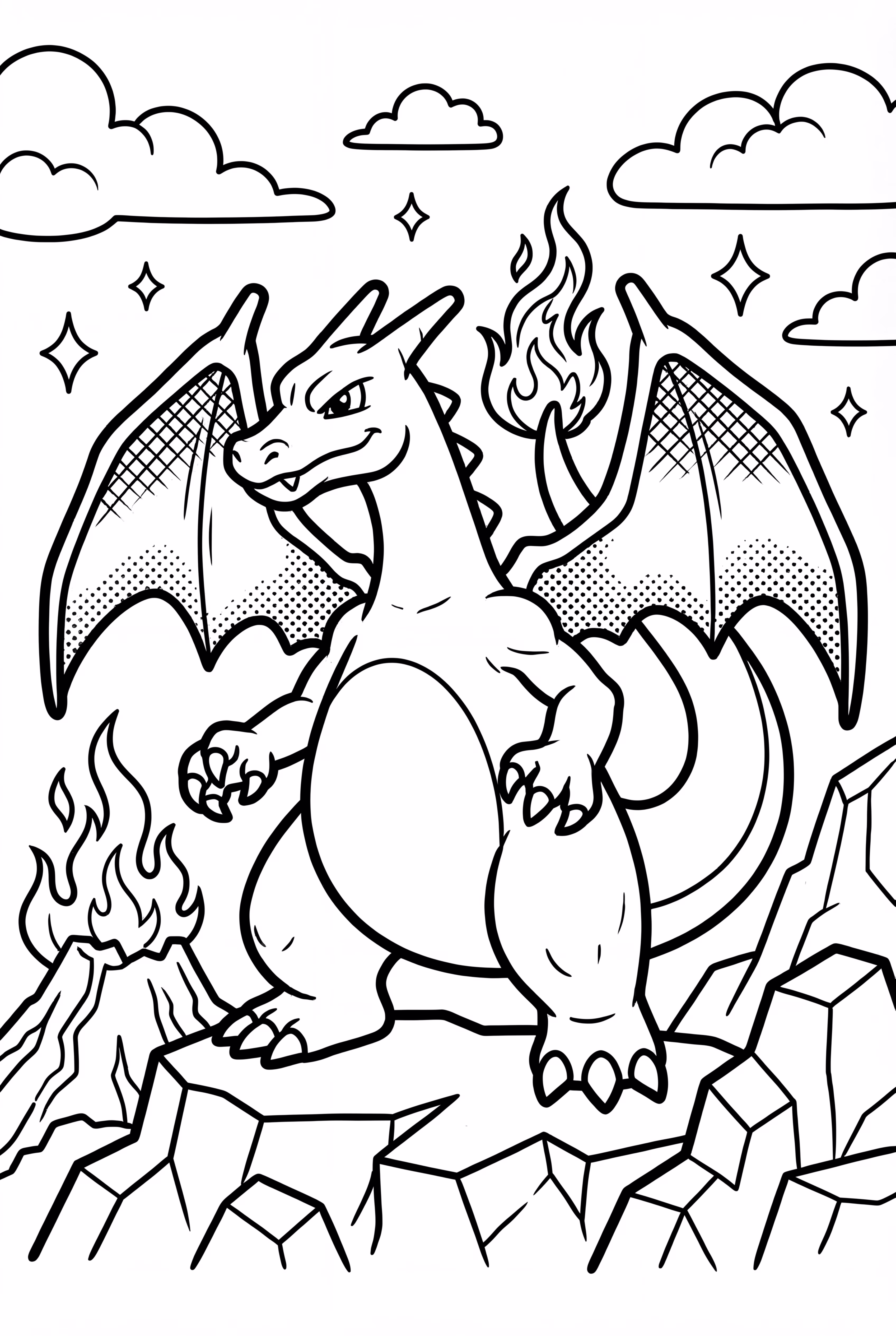 charizard with a glowing flame tail-2