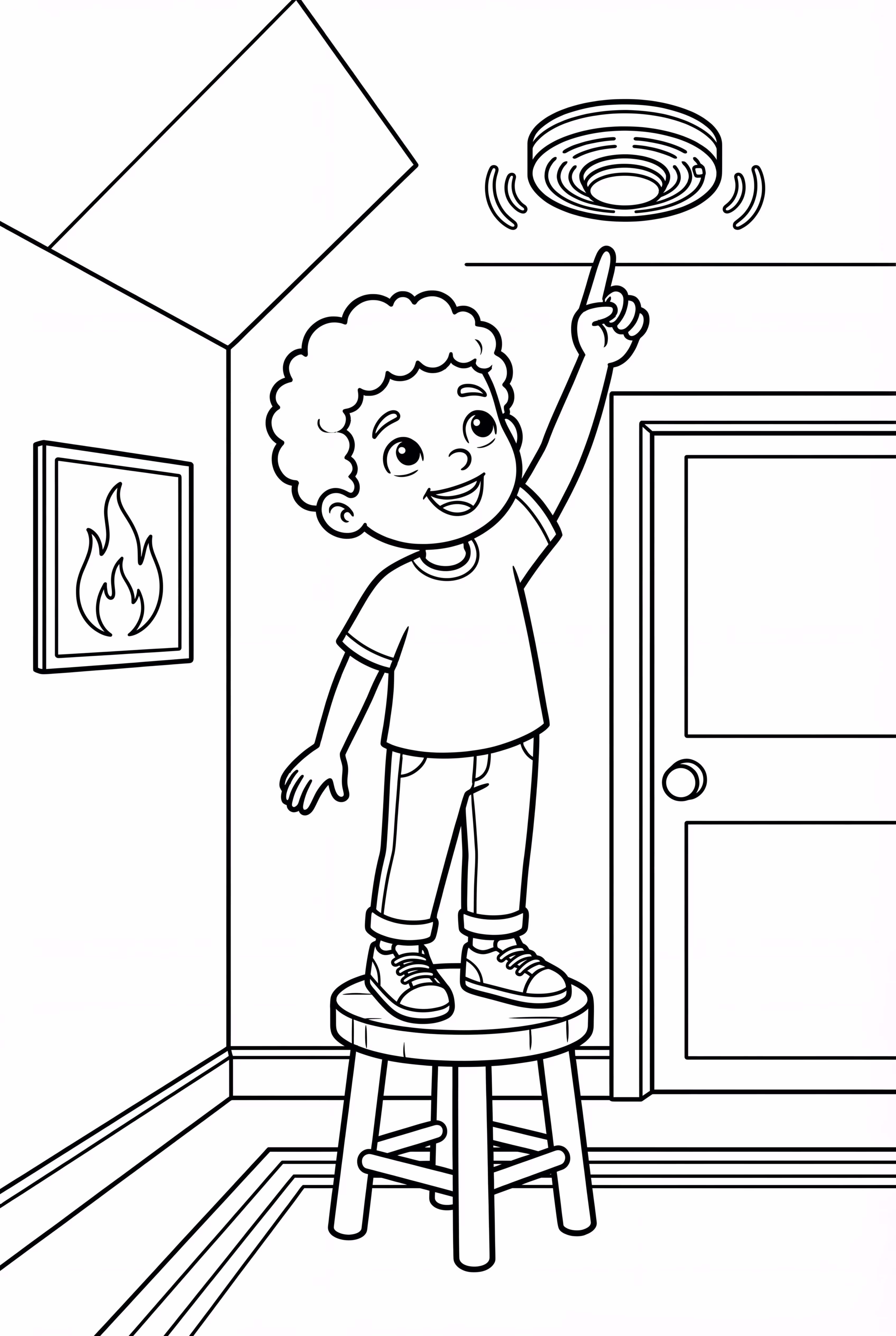 Checking The Fire Safety Smoke Alarm