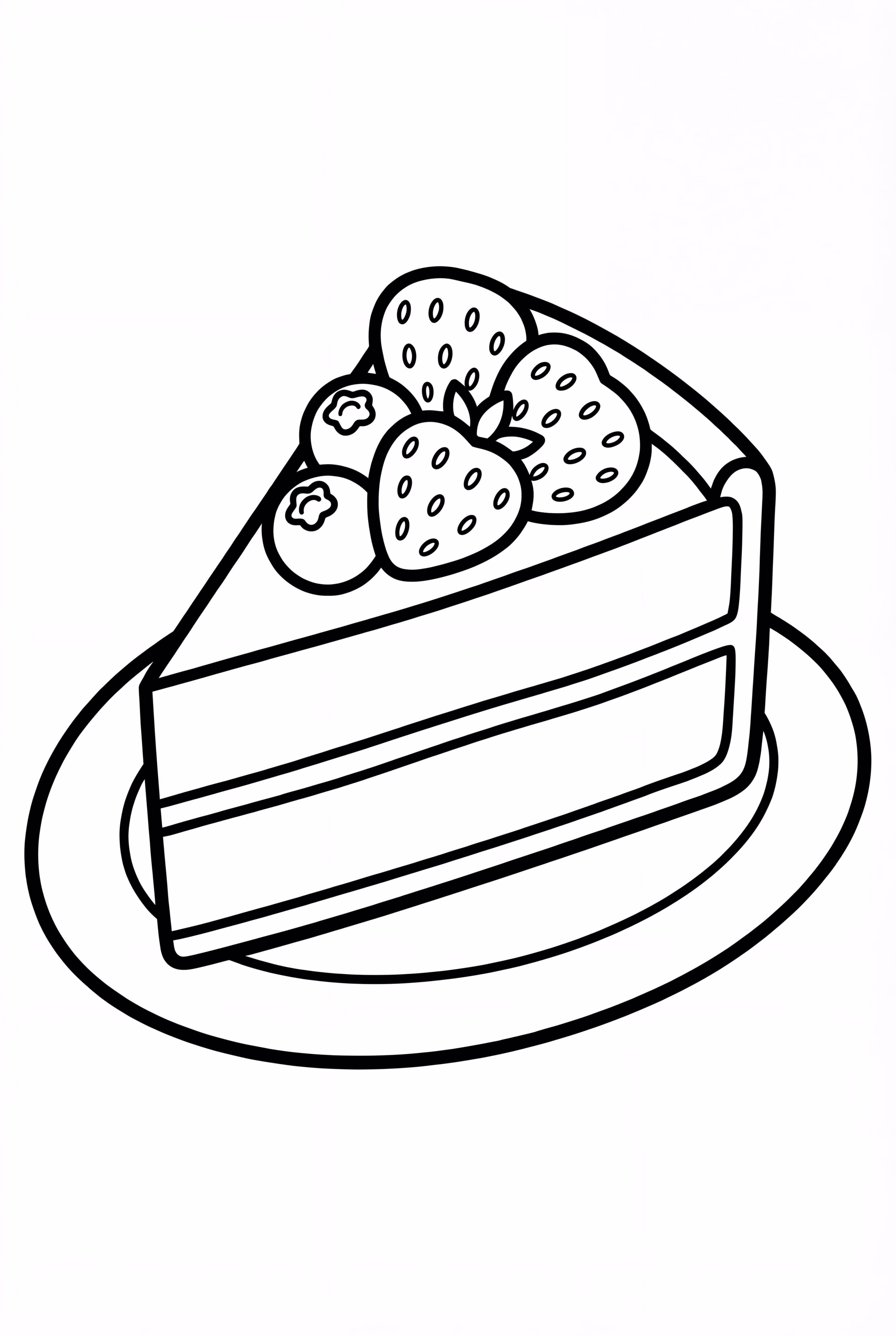 Cheesecake Dessert Slice With Berries