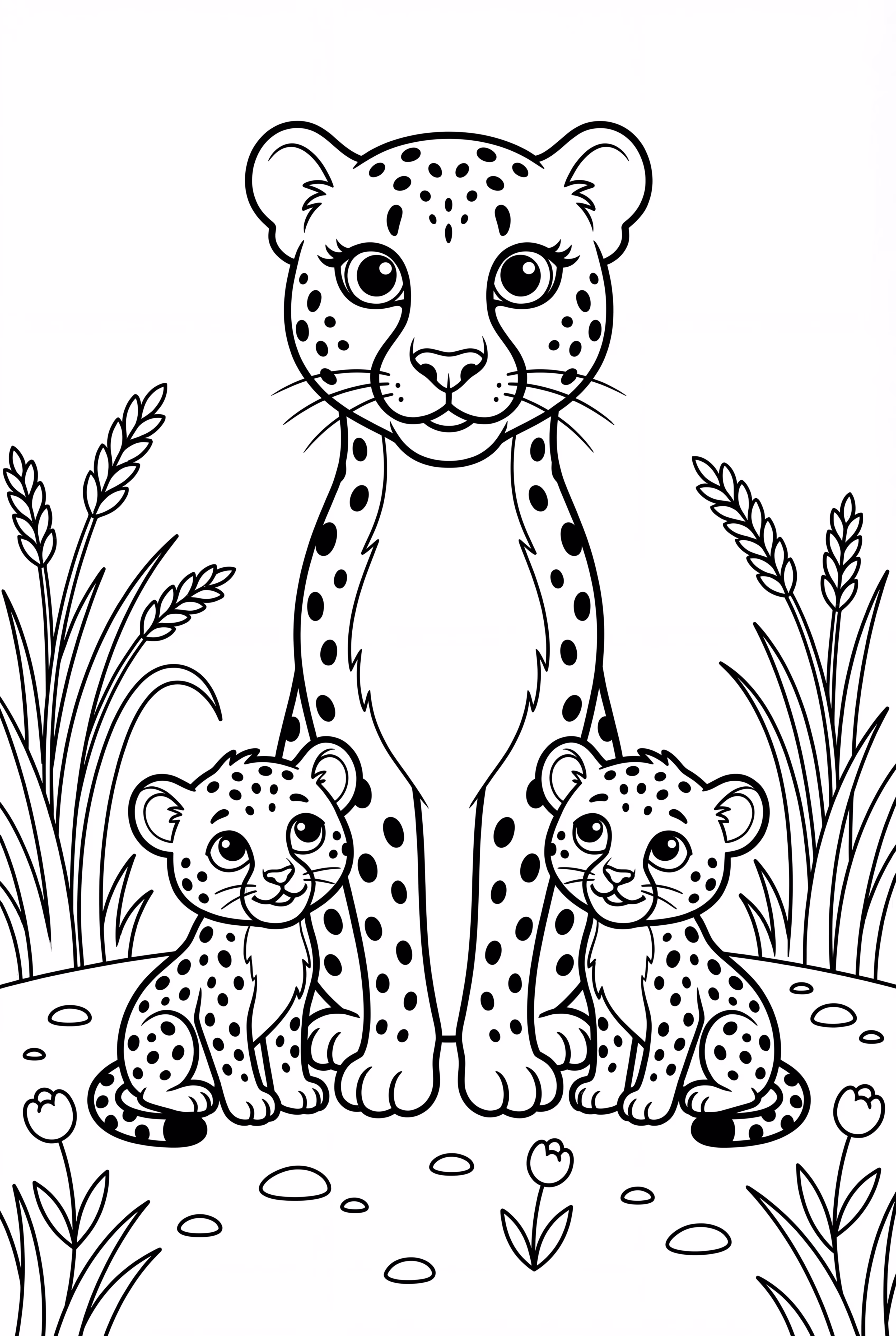 cheetah family gathering