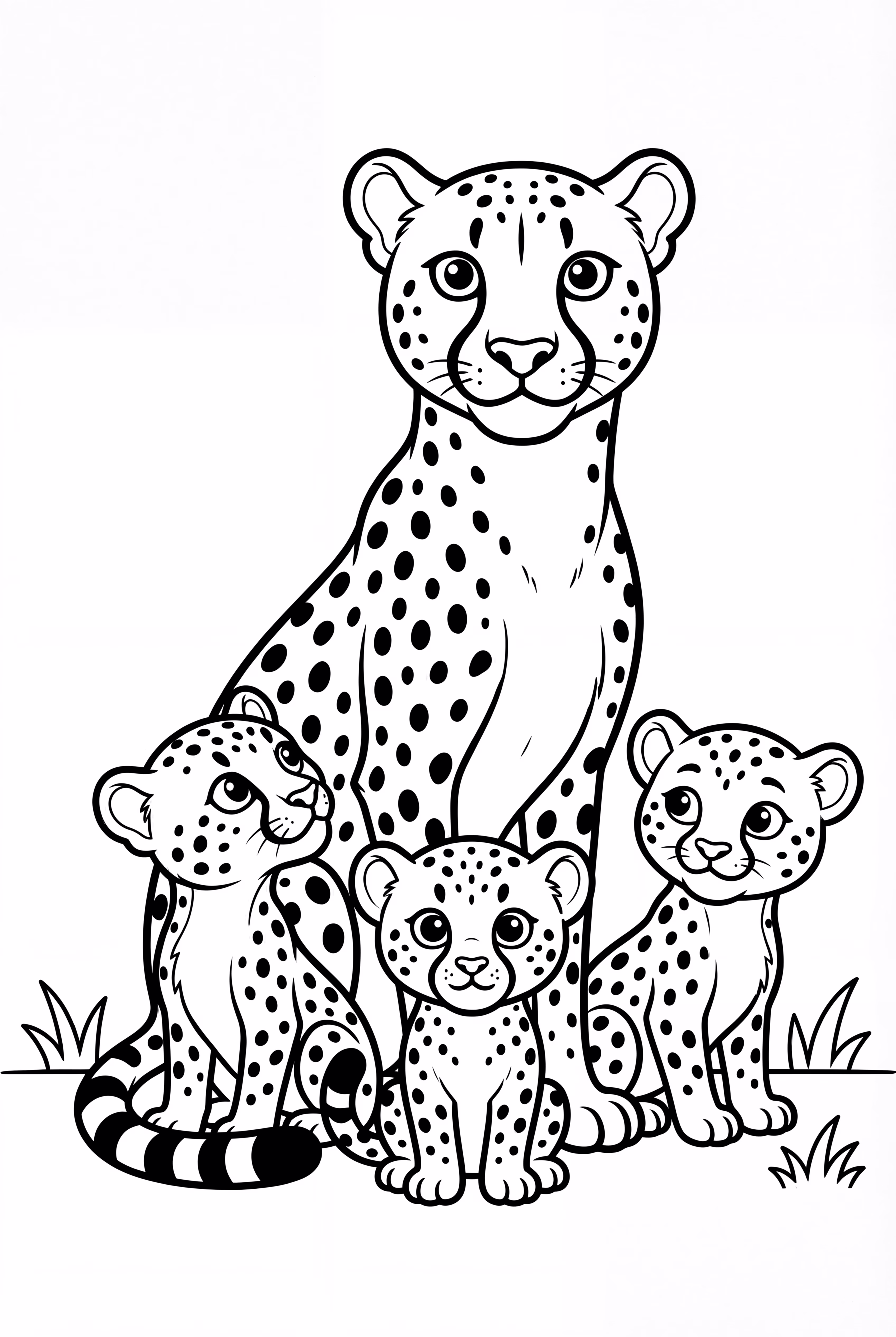 cheetah family gathering