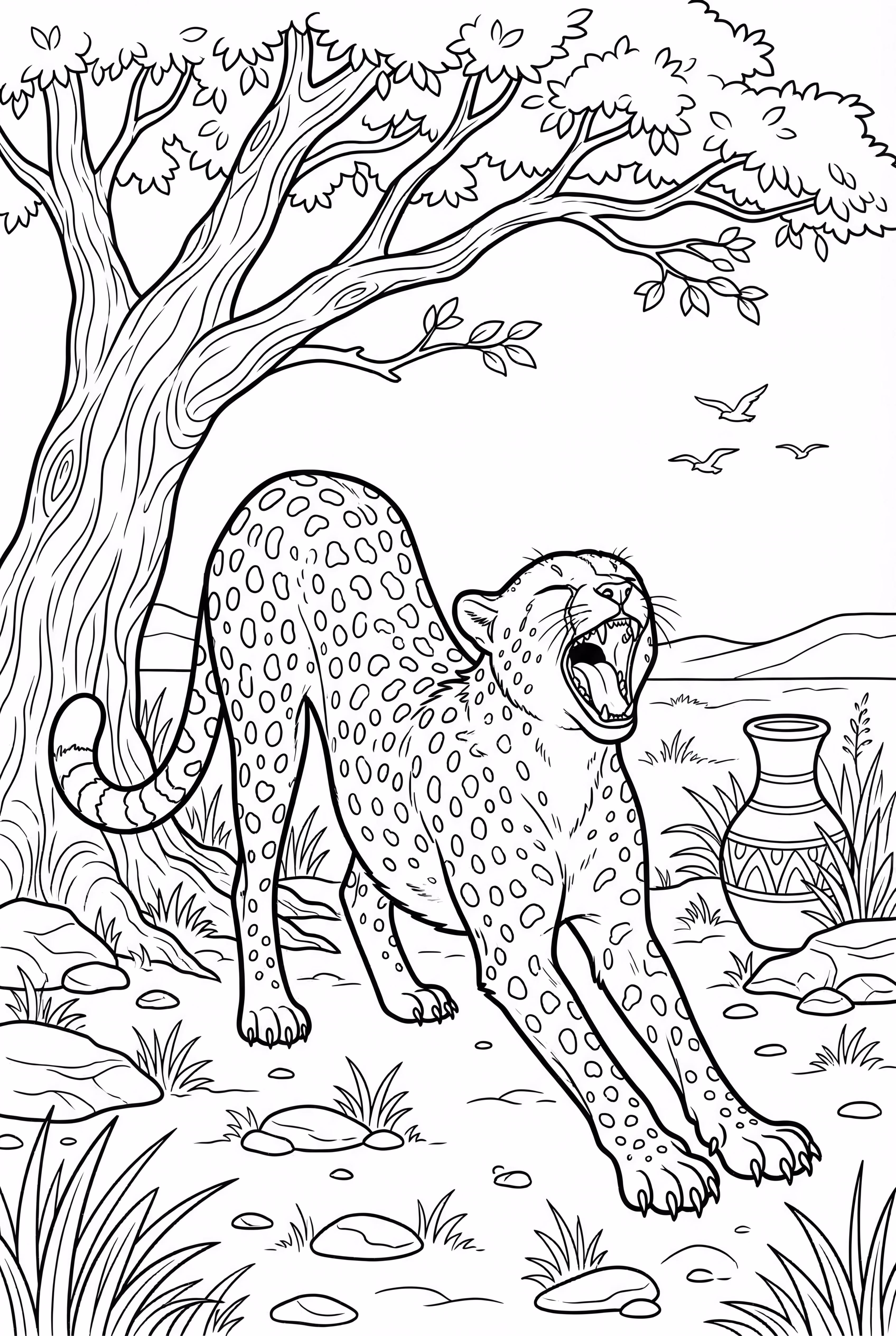 cheetah morning stretch