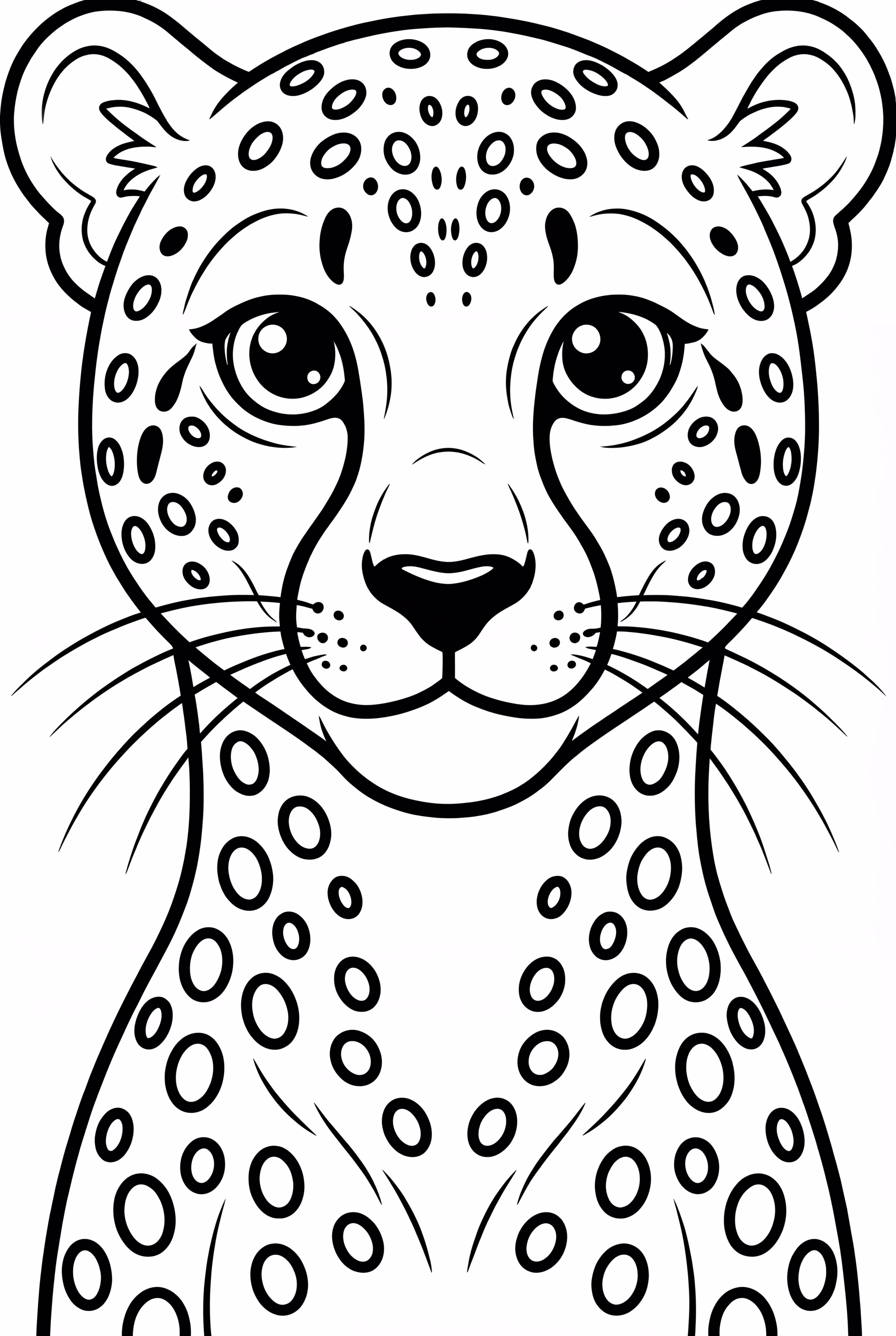 retrato realista de guepardo