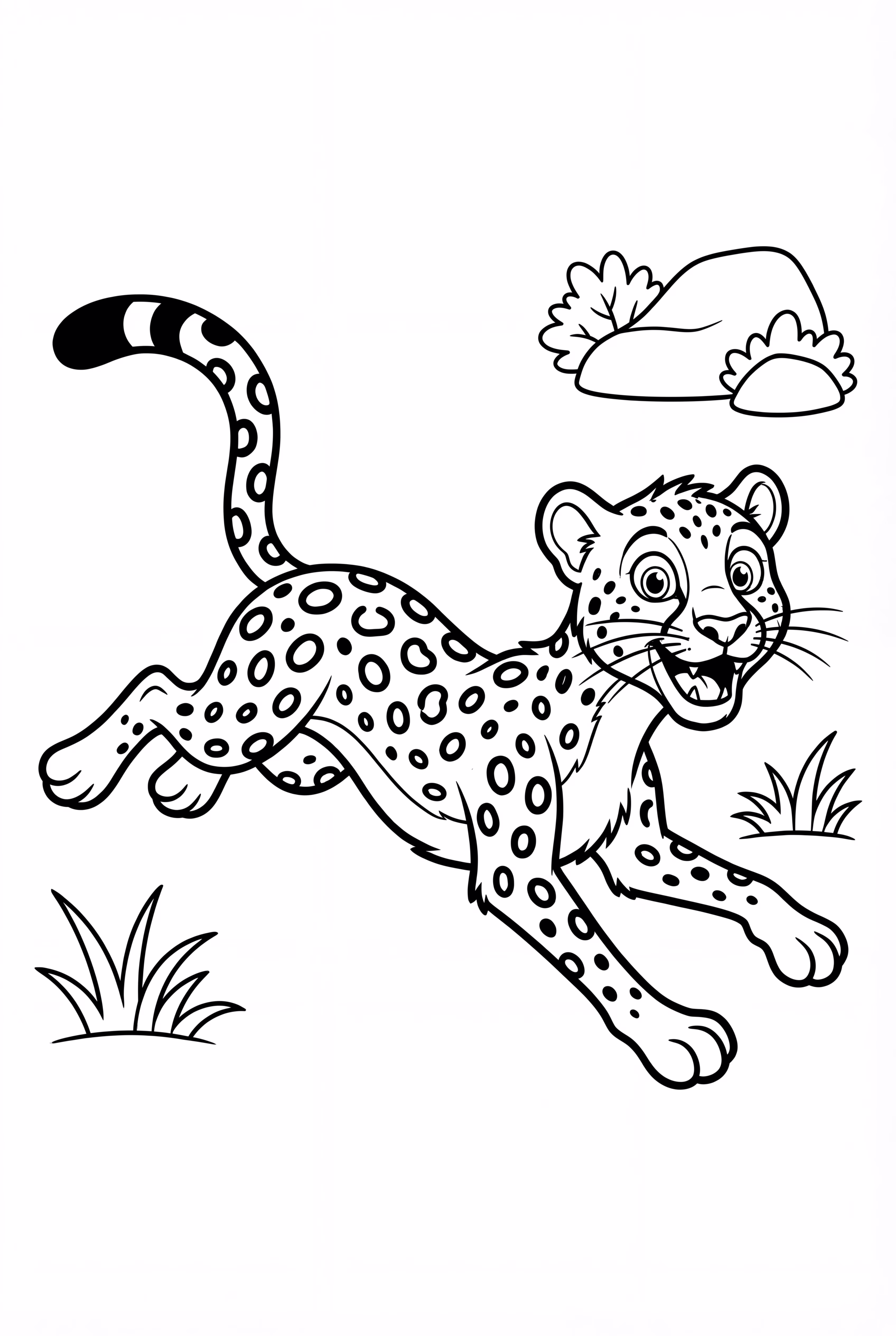 速く走るチーター