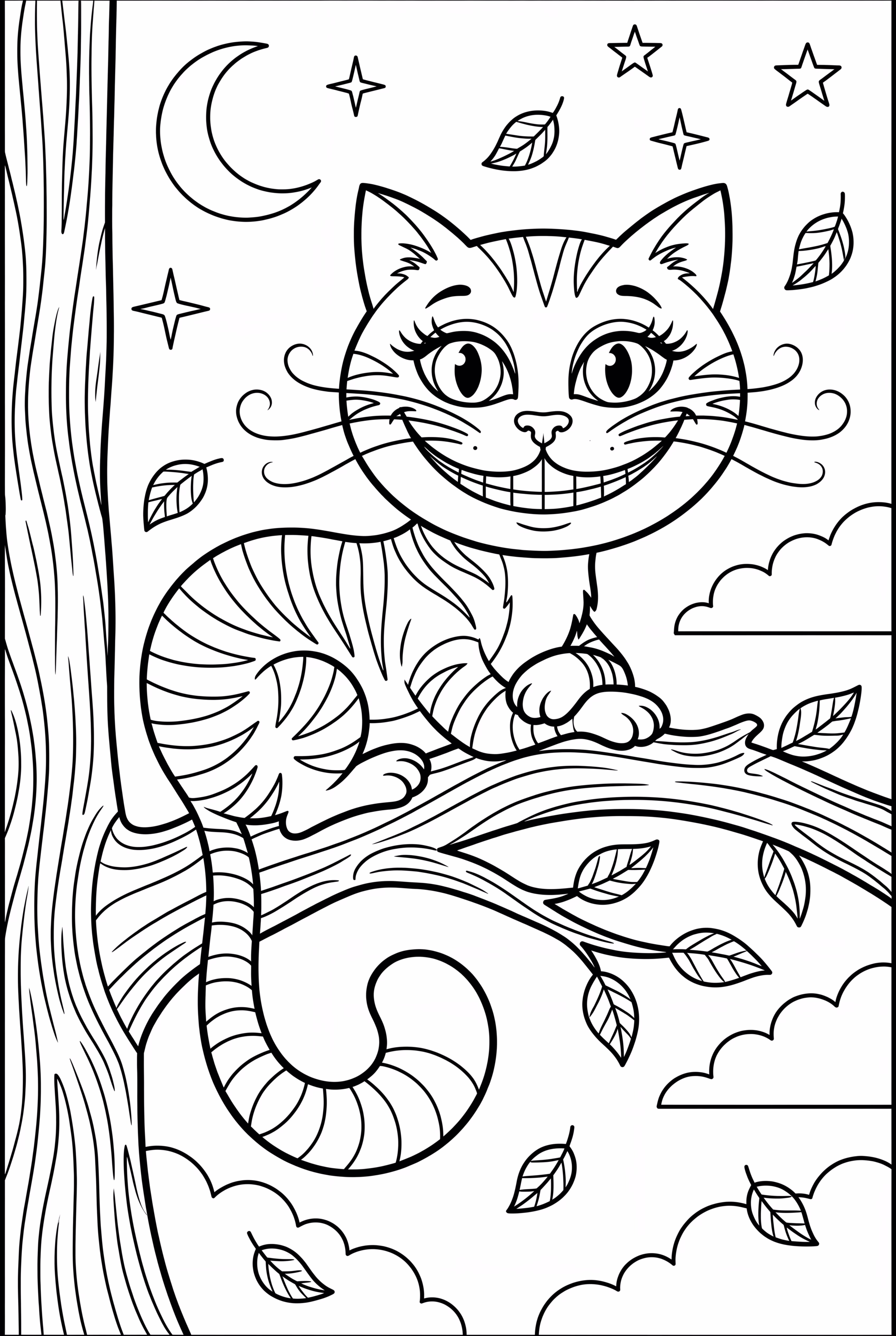 柴郡猫在树上微笑