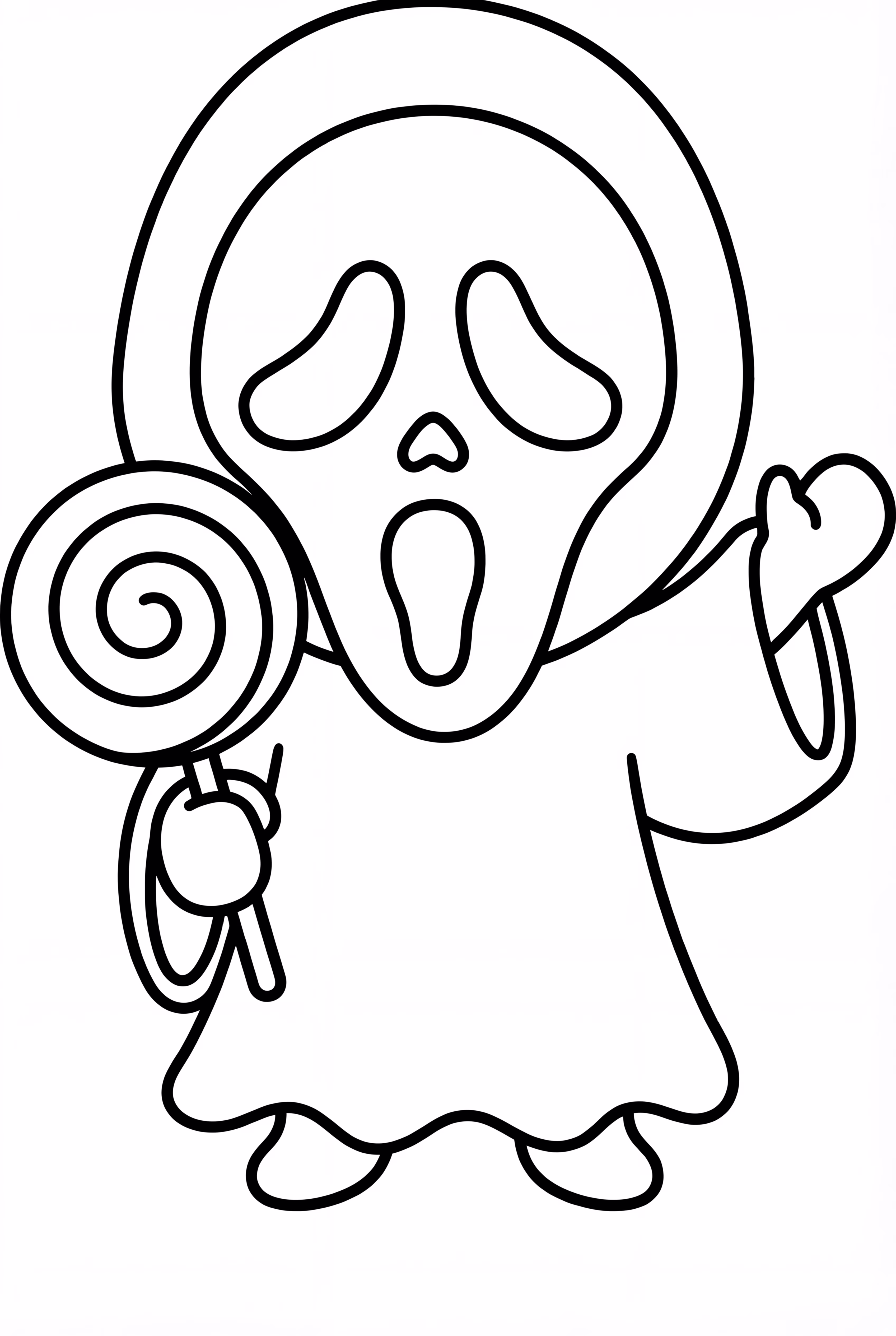 Chibi Ghostface With A Lollipop