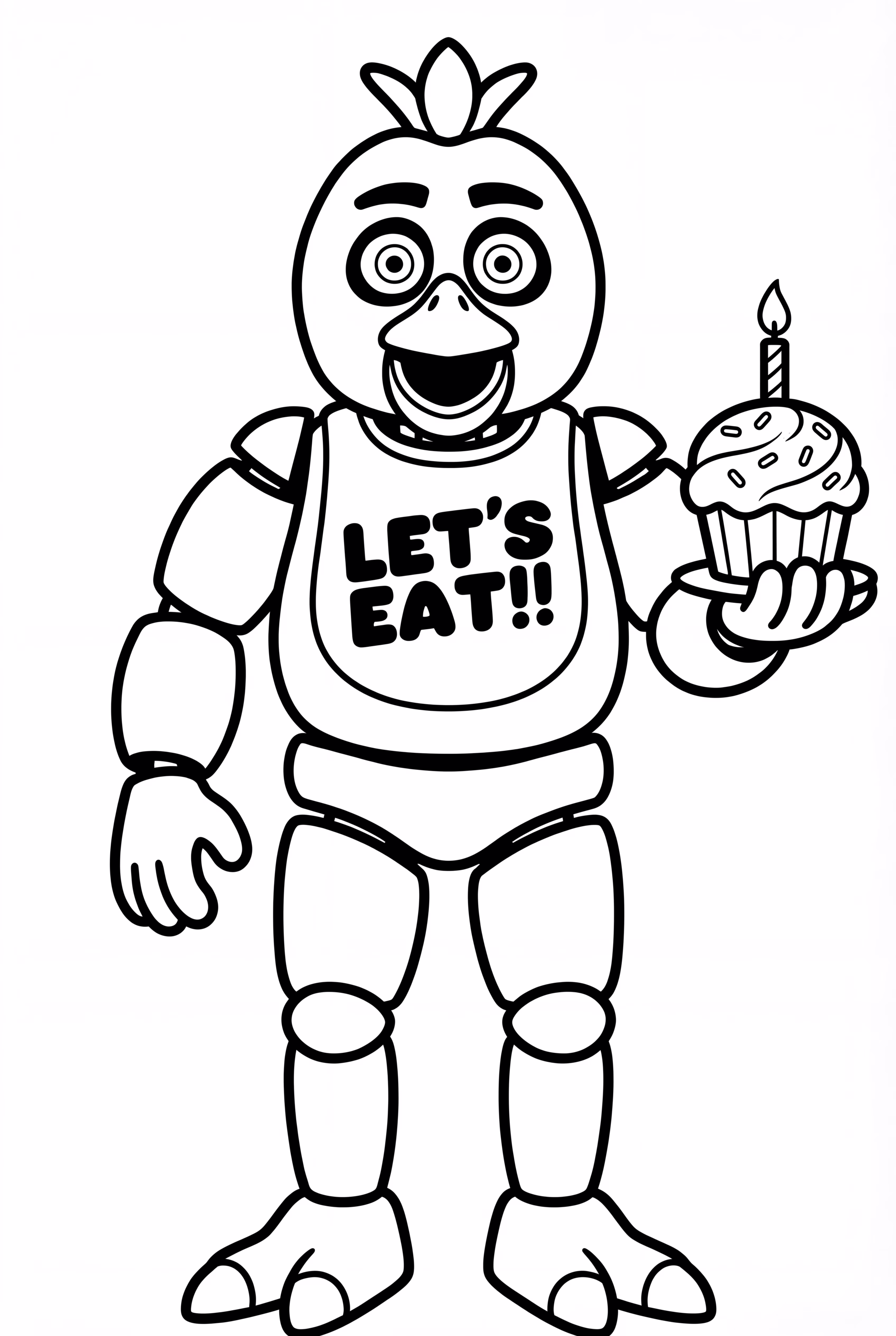 Chica tenant un cupcake