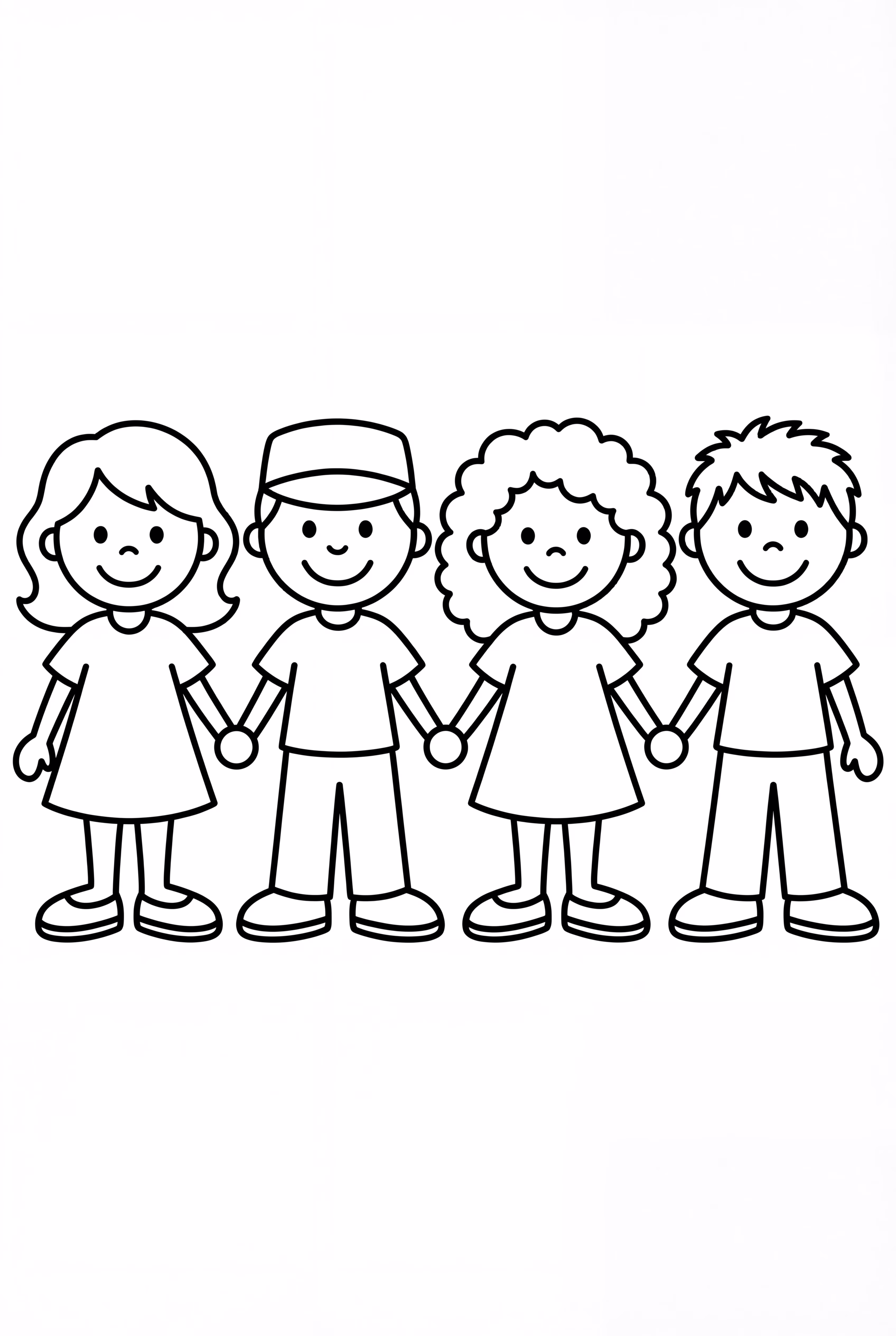 Children Holding Hands For Veterans Day