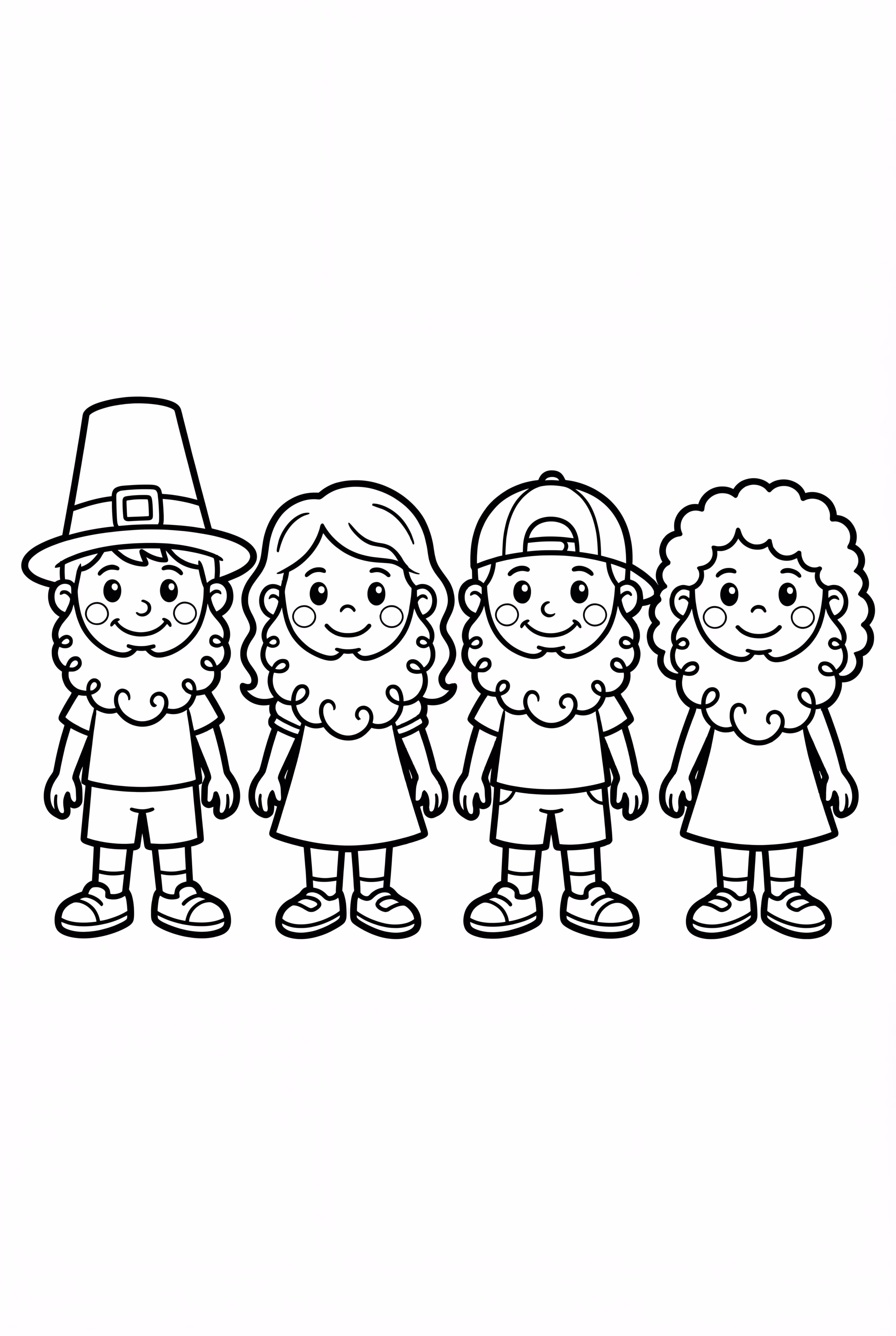 Children Wearing Leprechaun Beards