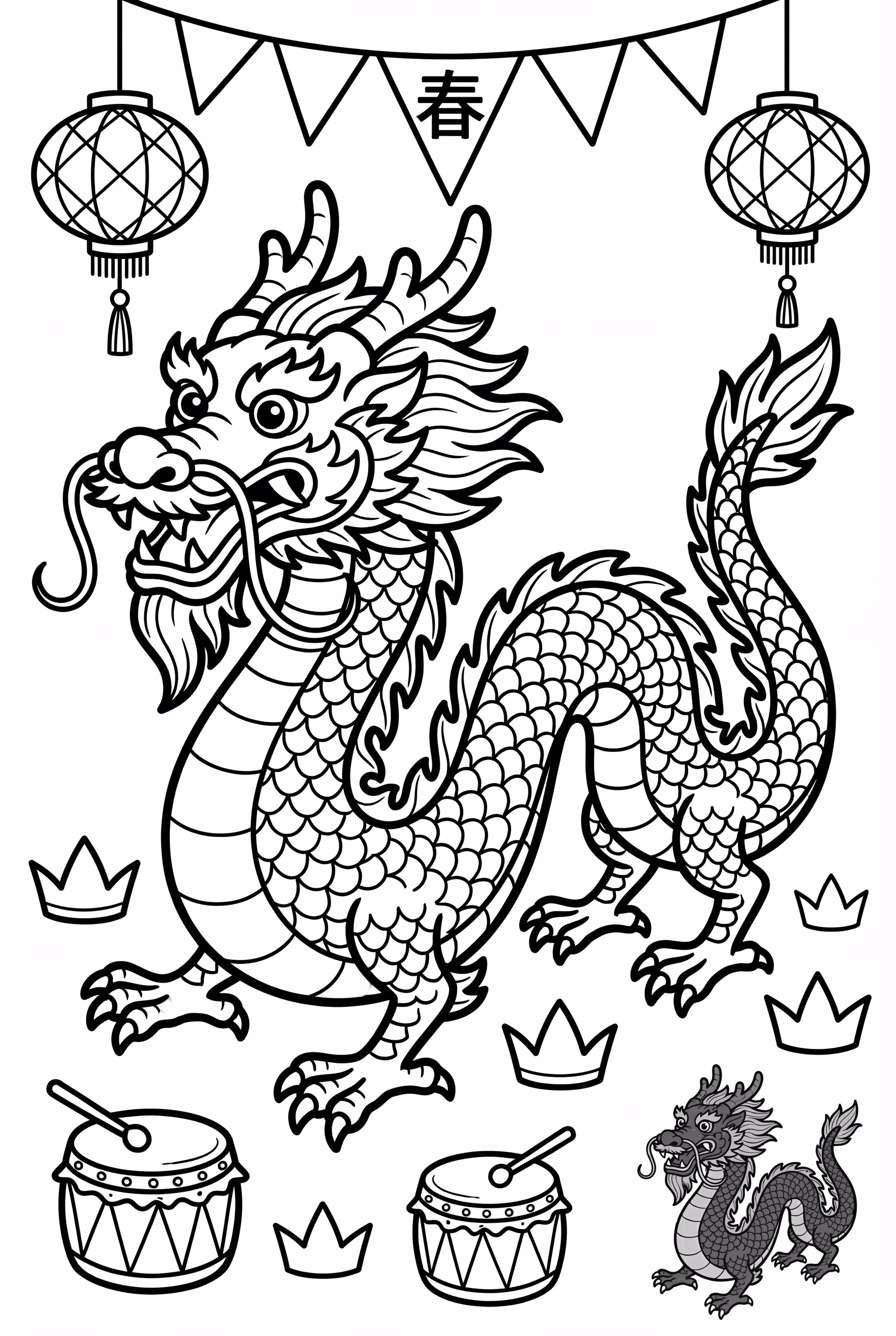 Chinese Dragon In Traditional Festival Parade