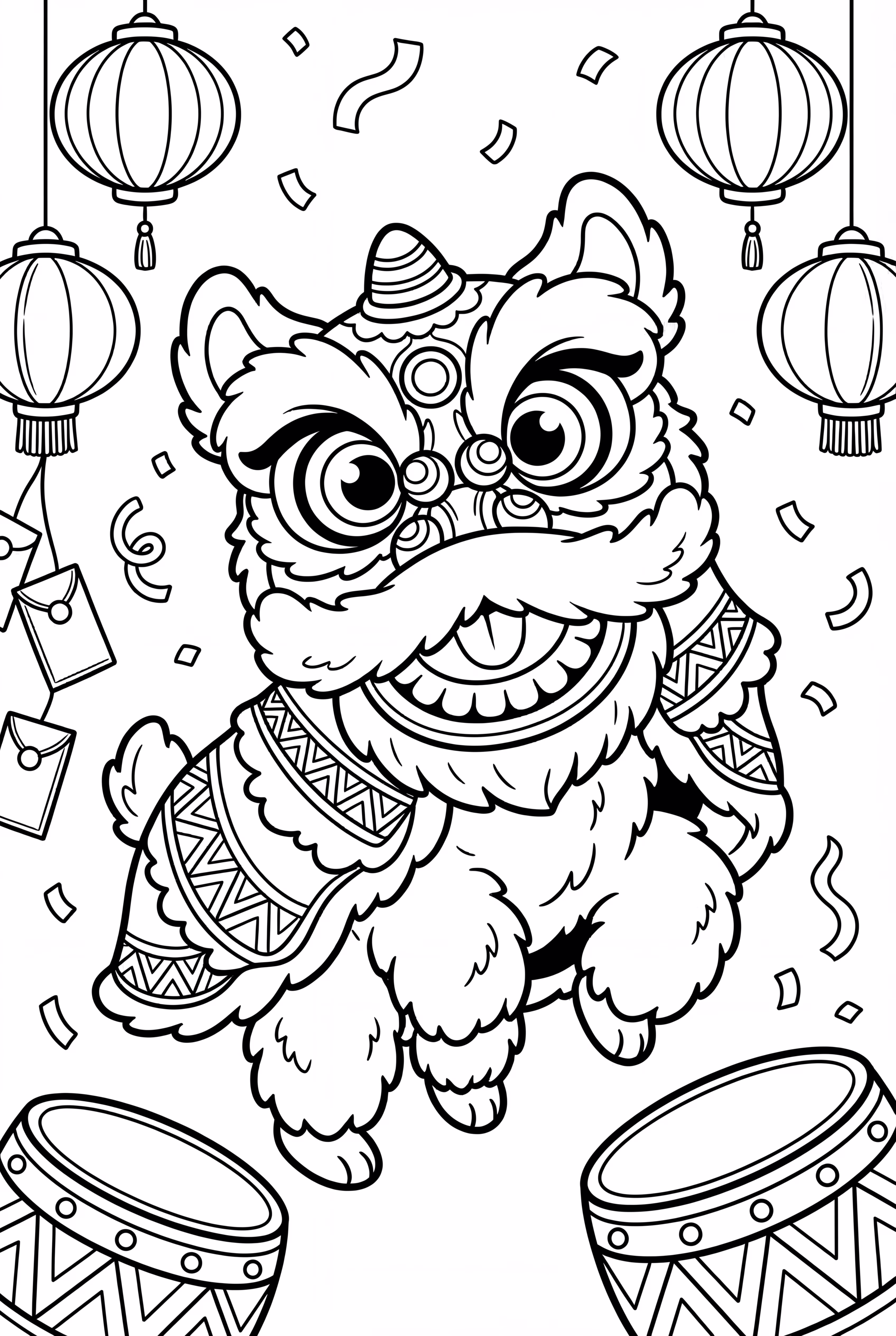 Chinese New Year Traditional Lion Dance