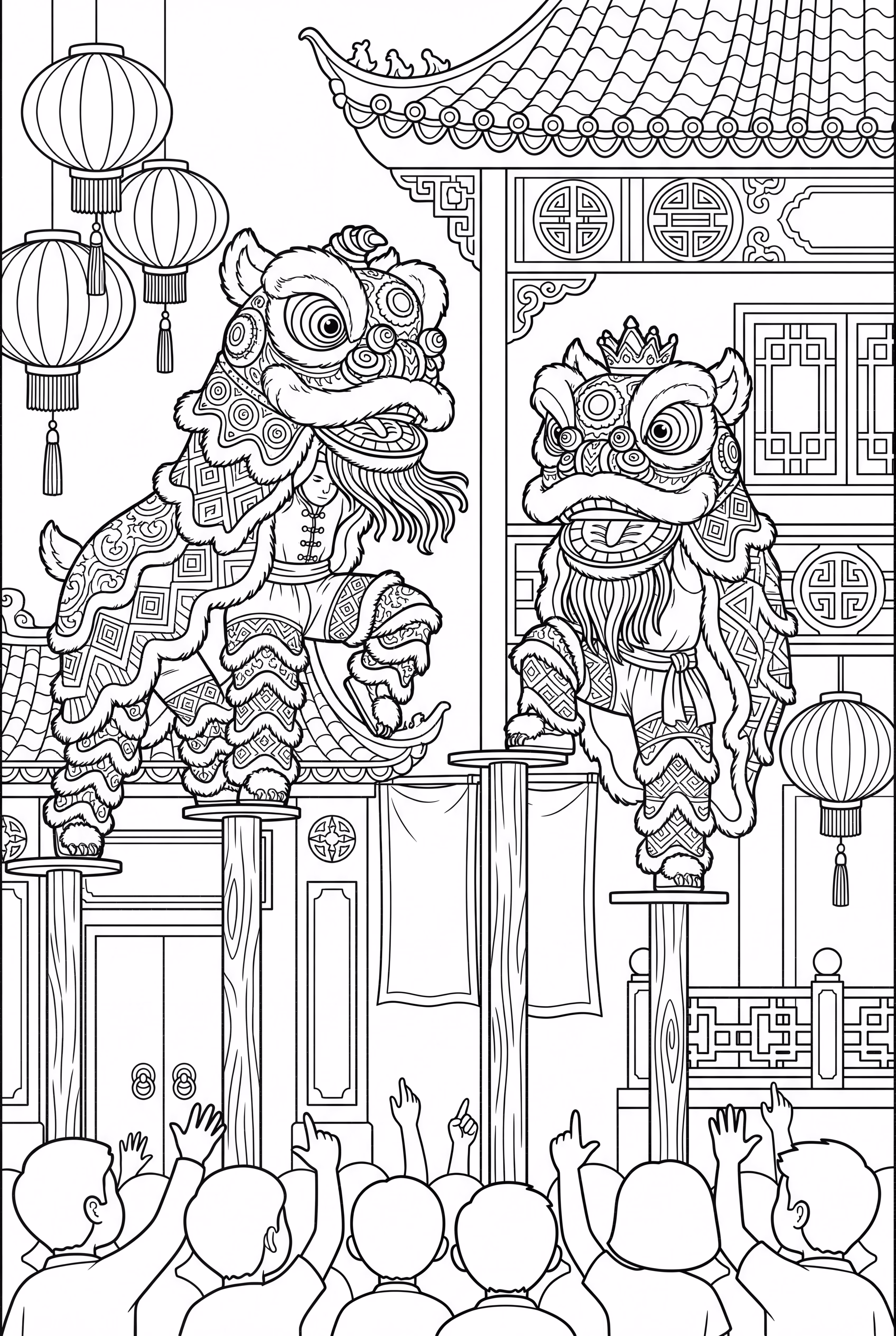 Chinese New Year Traditional Lion Dance